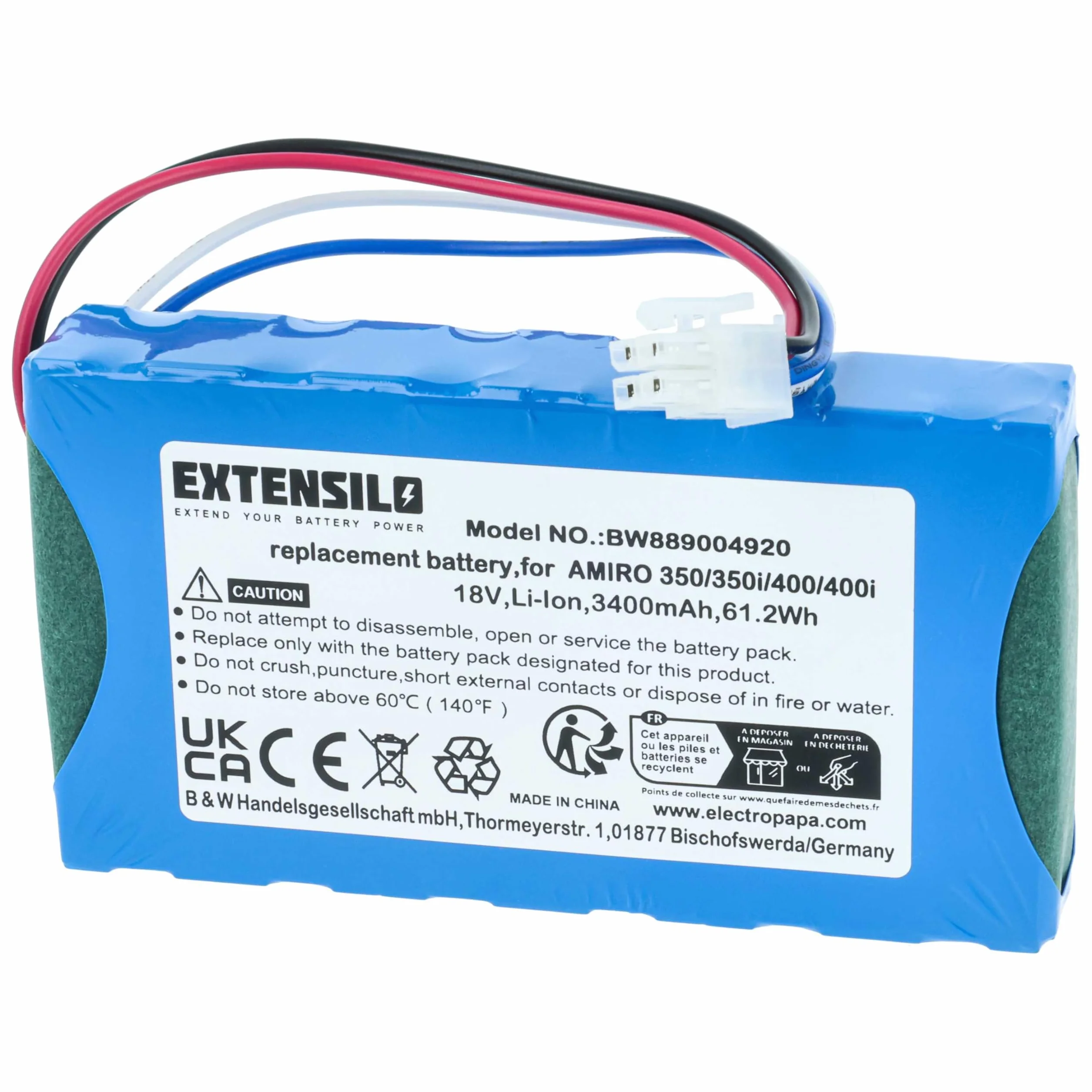 Akumulator kompatybilny z robotem Yard Force Compact 400Ri, 280R (3400 mAh 18 V litowo-jonowy)