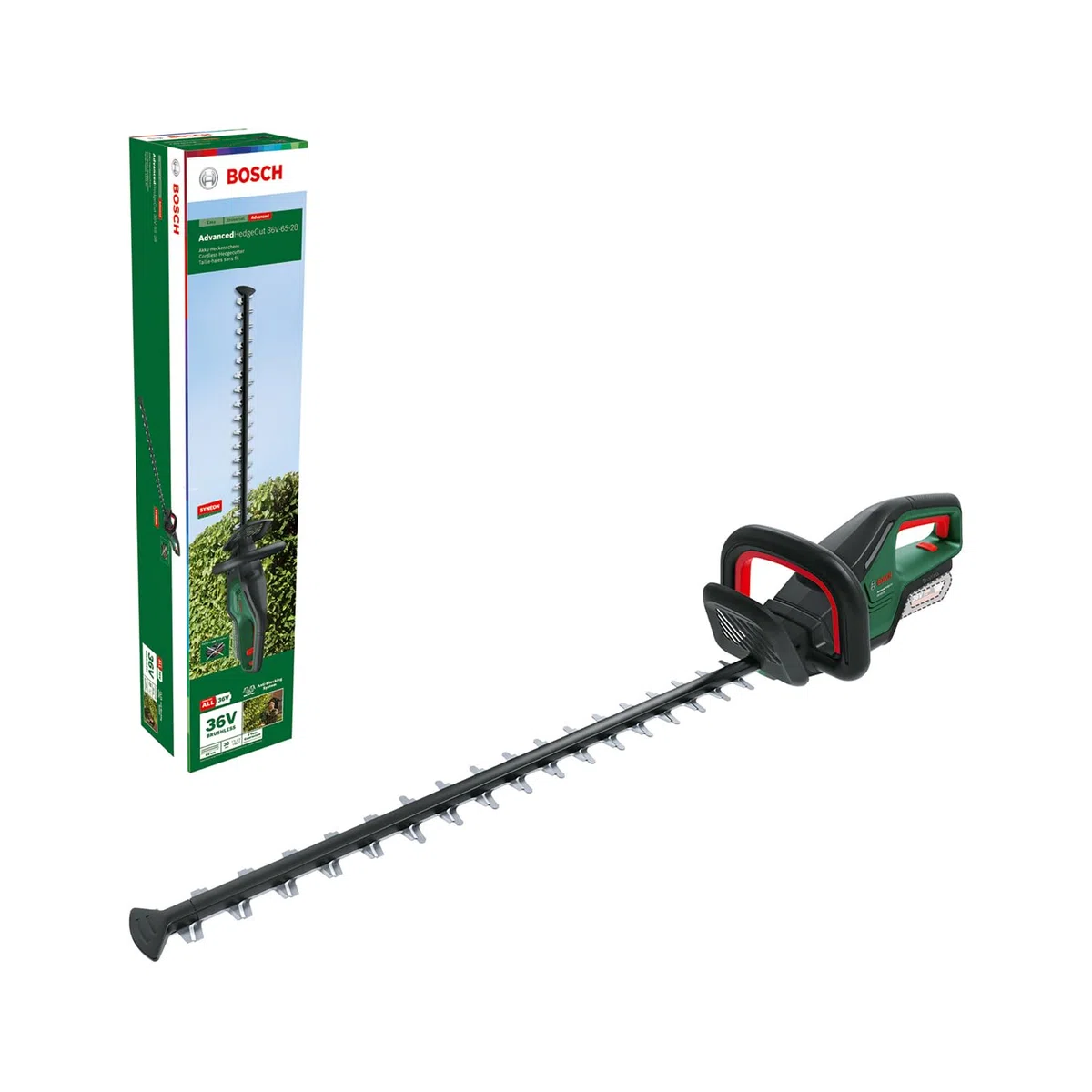 Bosch Advancedhedgecut Nożyce do Żywopłotu, Zielony, 36V | System 36 V, długość ostrza 65 cm