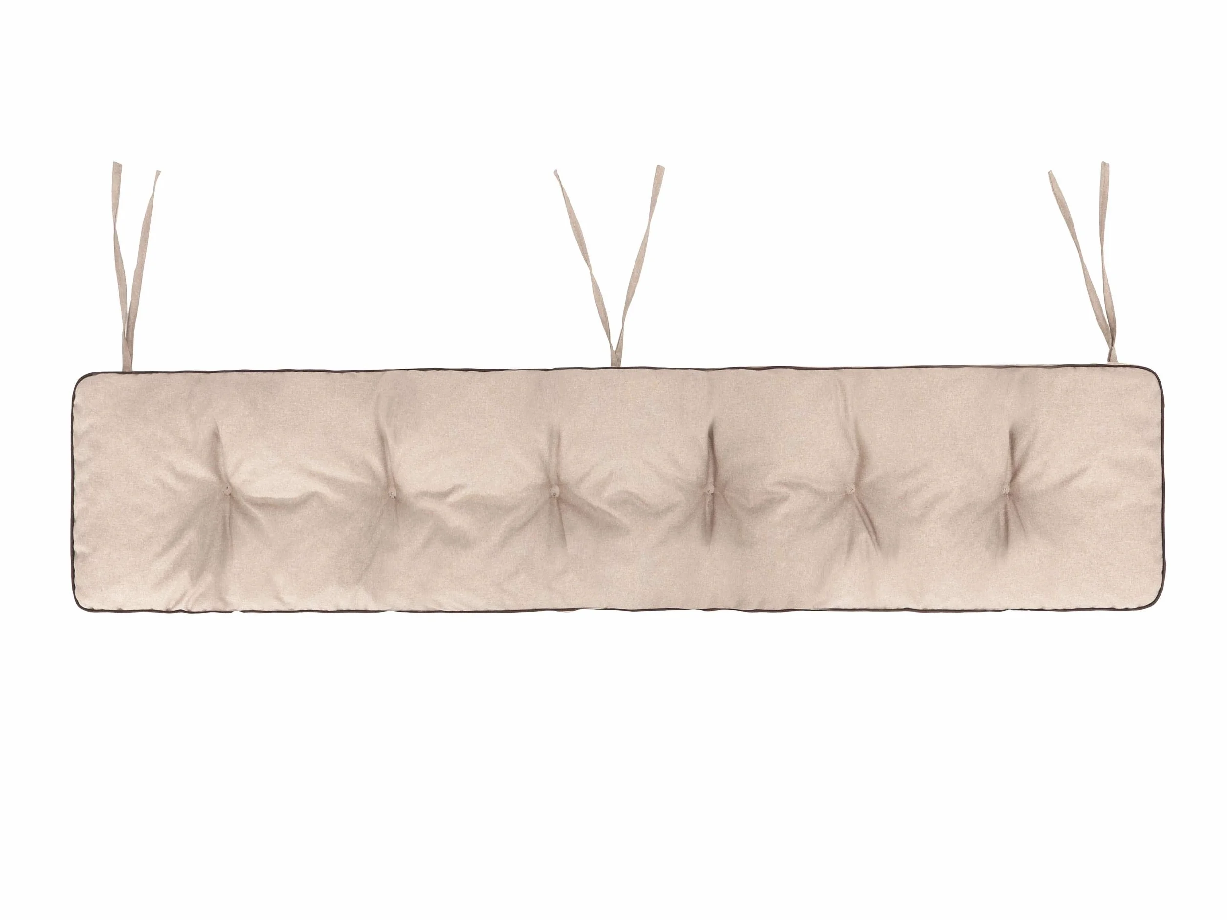 Poduszka na ławkę 180 x 40 cm beżowa na zewnątrz do domu i ogrodu