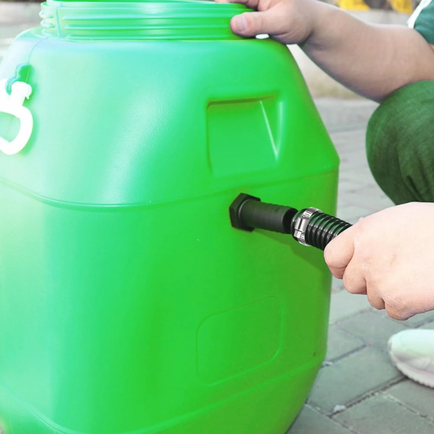 Zestaw złączy do beczki deszczowej 25 mm wąż przyłączeniowy 1 m dysze węża 25 mm adapter