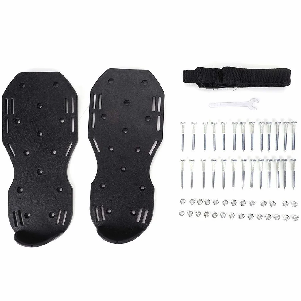 Buty Wertykulator do Trawnika, Aerator z Regulowanymi Paskami i Metalowymi Kolcami, Uniwersalny Rozmiar