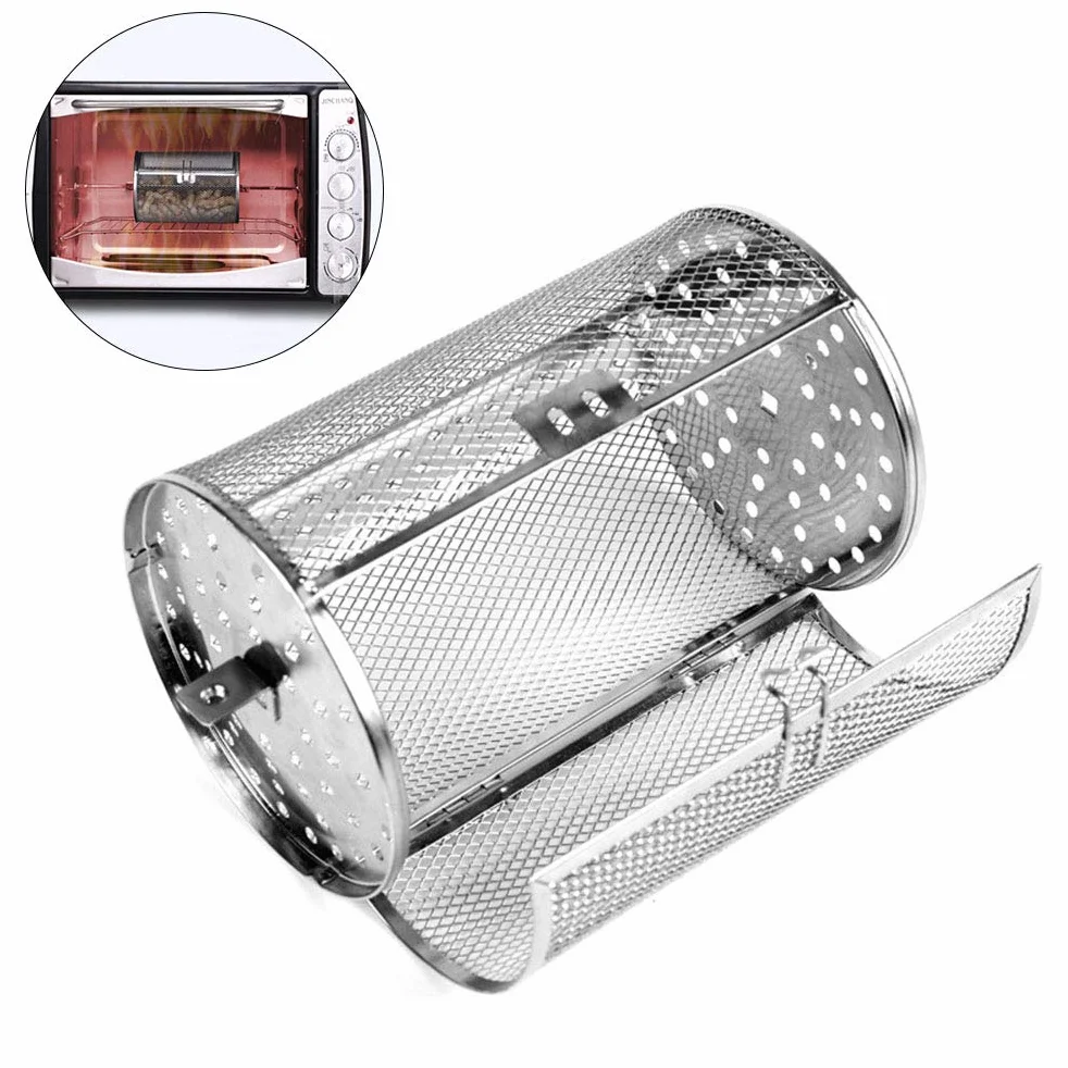 Kosz do Pieczenia ze Stali Nierdzewnej Rolling Bass Grill na Warzywa Rotisserie