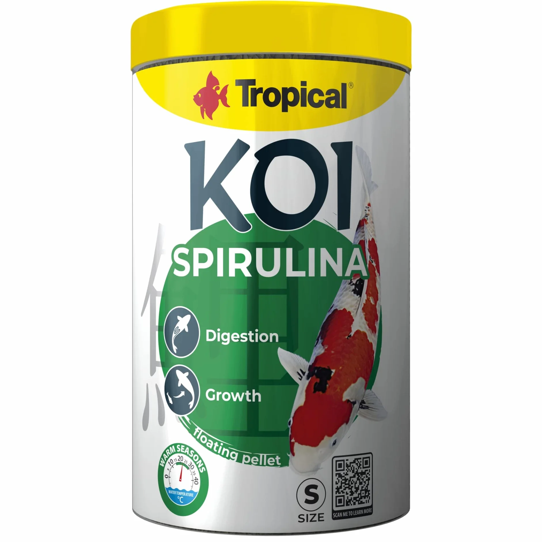Tropical Pokarm dla ryb w oczkach wodnych KOI SPIRULINA PELLET SIZE "S" 1000ml / 320g