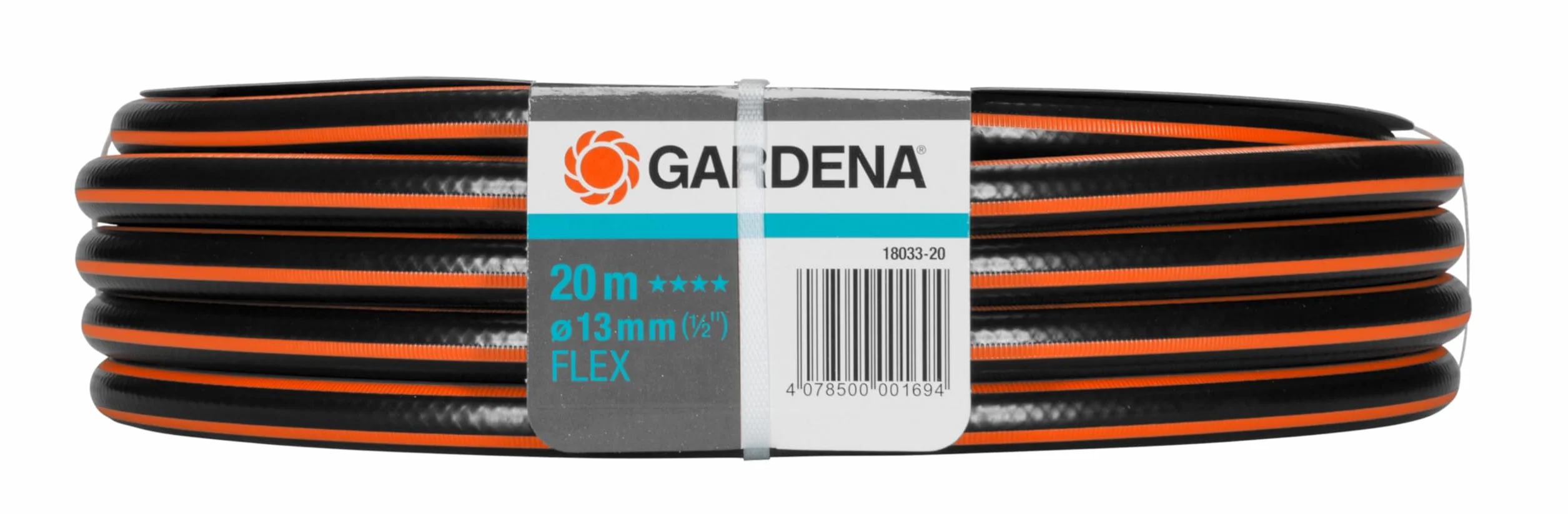 Gardena Comfort FLEX wąż 13 mm (1/2"), 20 m: odporny na odkształcenia wąż z profilem Power Grip, wysokiej jakości oplot spiralny, ciśnienie rozrywające 25 barów, bez elementów systemowych (18033-20)