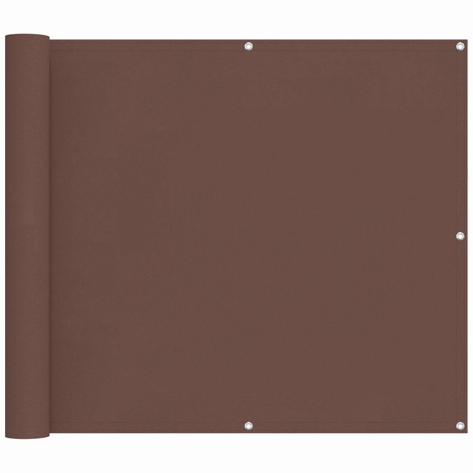 vidaXL Ekran balkonowy Brązowy 100 x 800 cm Materiał Oxford, Nowoczesna zasłona balkonowa, odporna na UV, wodoodporna, trwałe rozwiązanie na ogród, taras, czy patio