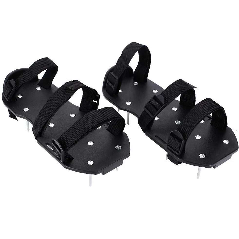 Buty Wertykulator do Trawnika, Aerator z Regulowanymi Paskami i Metalowymi Kolcami, Uniwersalny Rozmiar