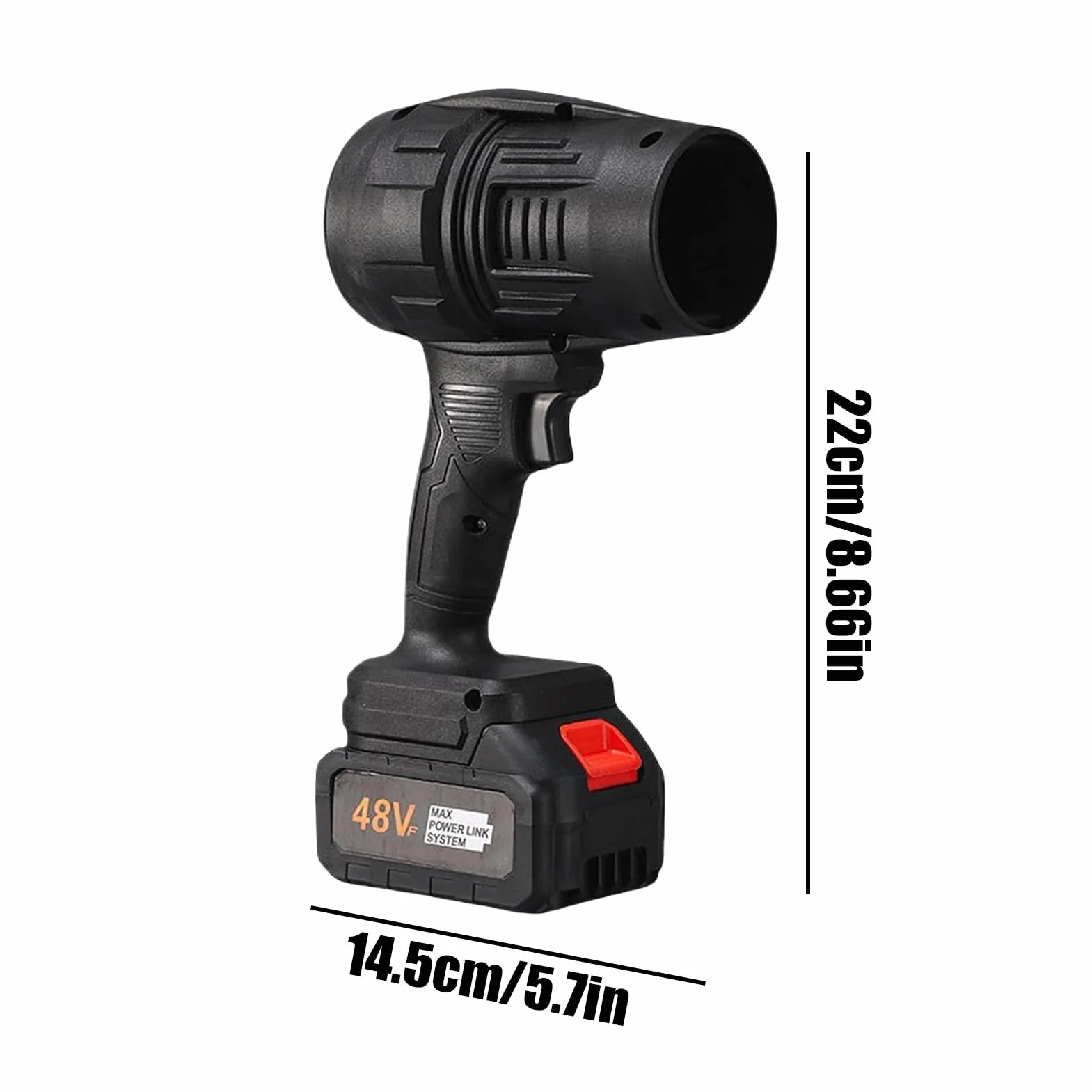 Cordless Leaf Blower Turbo Air Duster 8.66x5.71in Variable Speed Electric Battery Charger Set