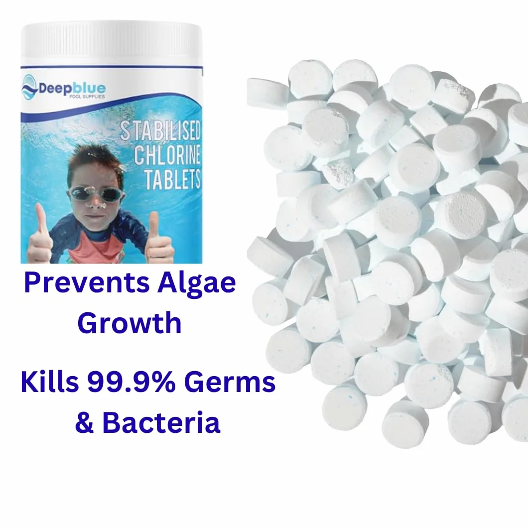Deep Blue Chlorine Tablets 5kg Mini 20g Stabilised Slow Release Pool & Spa Tablets