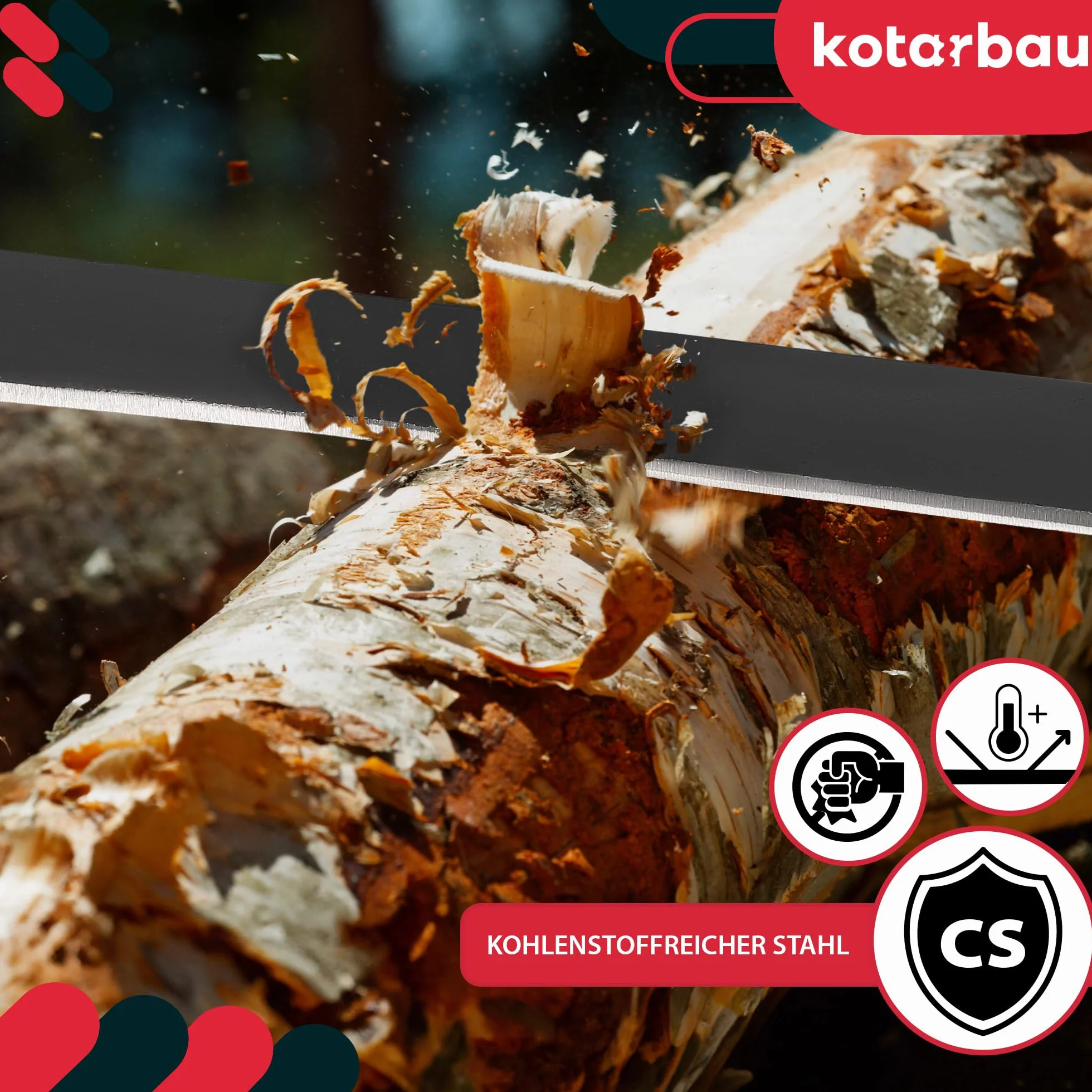 KOTARBAU® Ośnik do Korowania - 38 cm - Korowaczka - Strug Do Kory Drewna - Kuty - Prosty