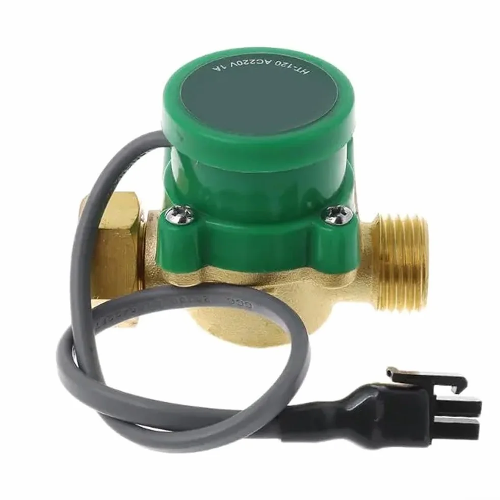 Honseadek G1/2 pompa obiegowa ciepłej i zimnej wody, elektroniczna pompa wspomagająca, mosiądz, mieszkalna/dekoracyjna, 6,7 cm, zielona