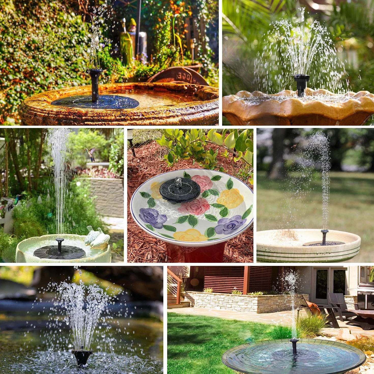 AISITIN Solar Fountain 3.5W Floating Garden Pond Bird Bath Fish Tank Decor z 6 Dysza