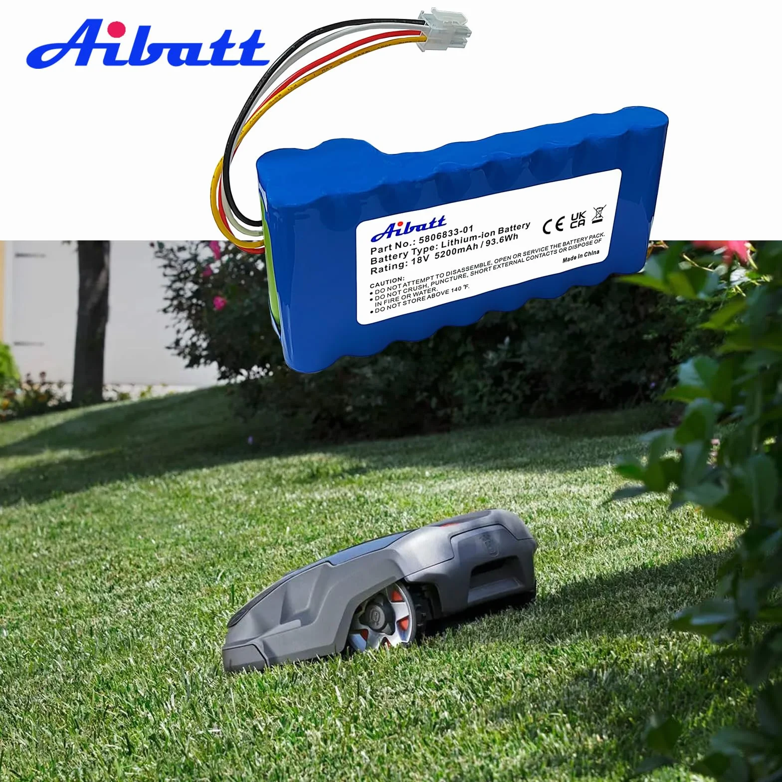Akumulator zapasowy do kosiarki Husqvarna Automower 320, 330X, 420, 430, 430X, 440, 450X, 520, 550, 5200mAh/18V