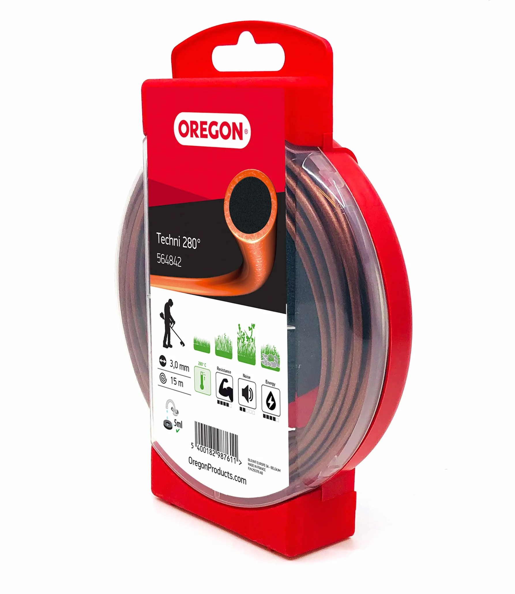 Oregon 564842 żyłka do koszenia 280° o okrągłym przekroju, 3,0 mm, 15 m