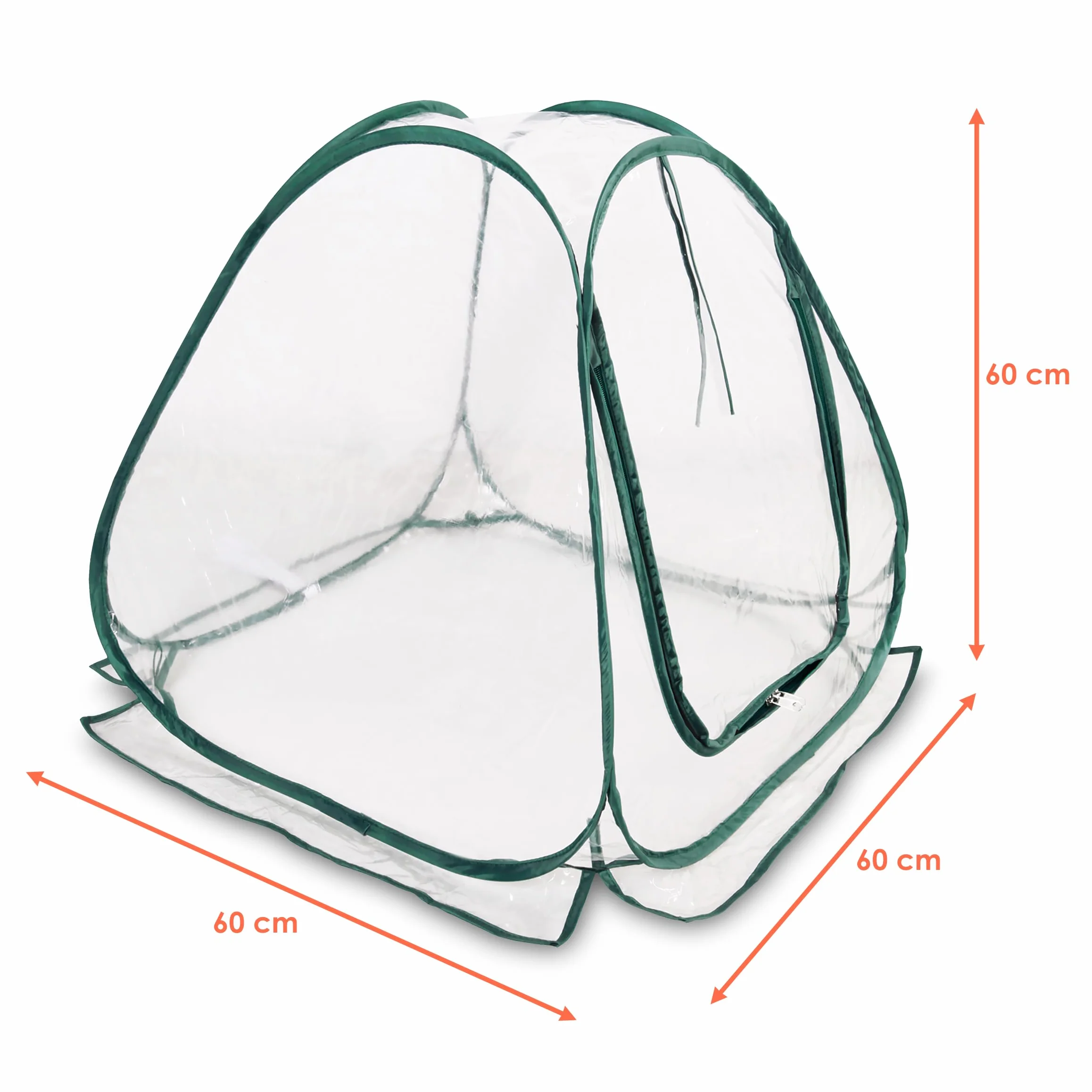 Mini folia okienna do szklarni 60 x 60 cm – namiot zimowy z przezroczystego PCW na rośliny