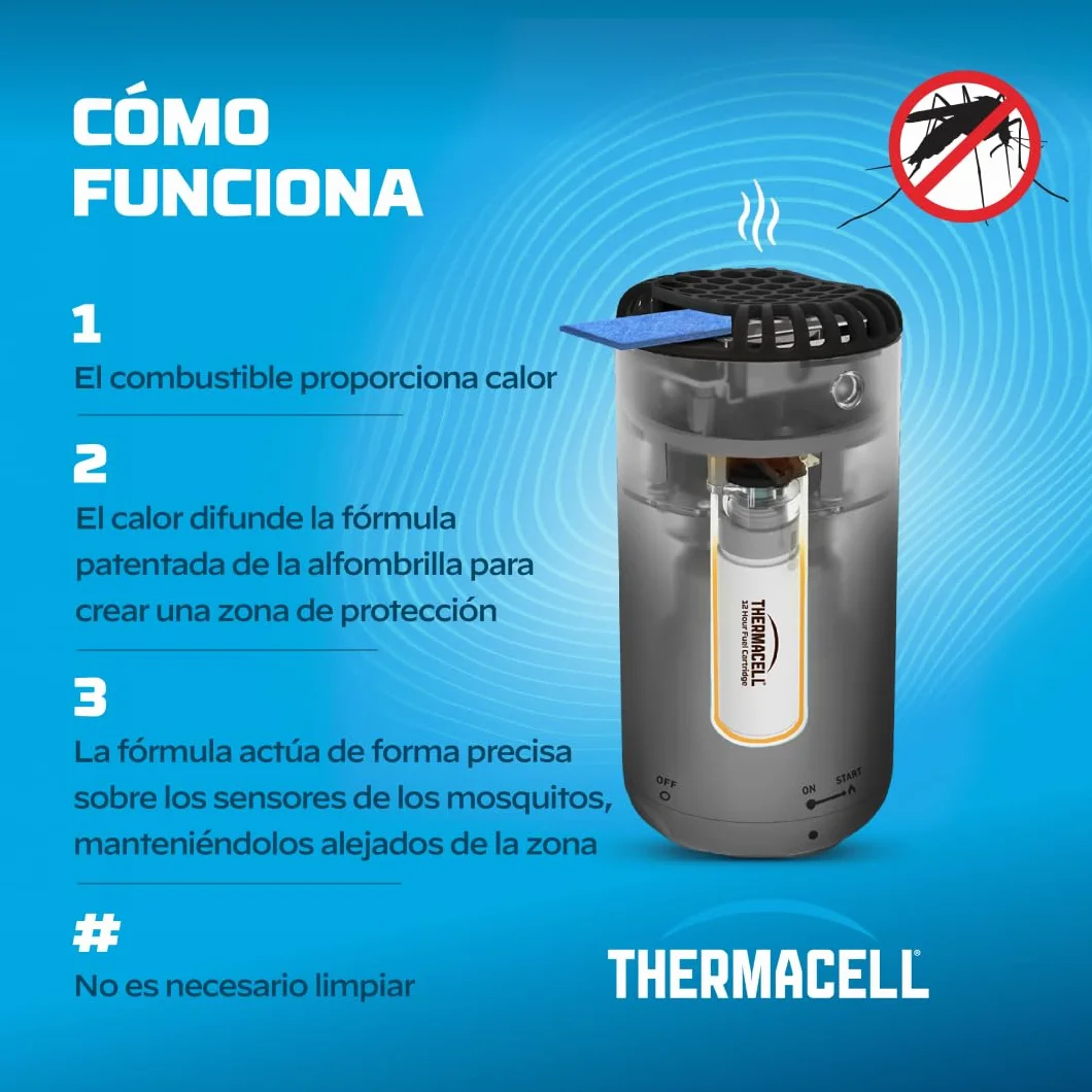 Thermacell Wkład odstraszający komary, kompatybilny ze wszystkimi urządzeniami, czas trwania 12 godzin, 1 wkład + 3 tabletki