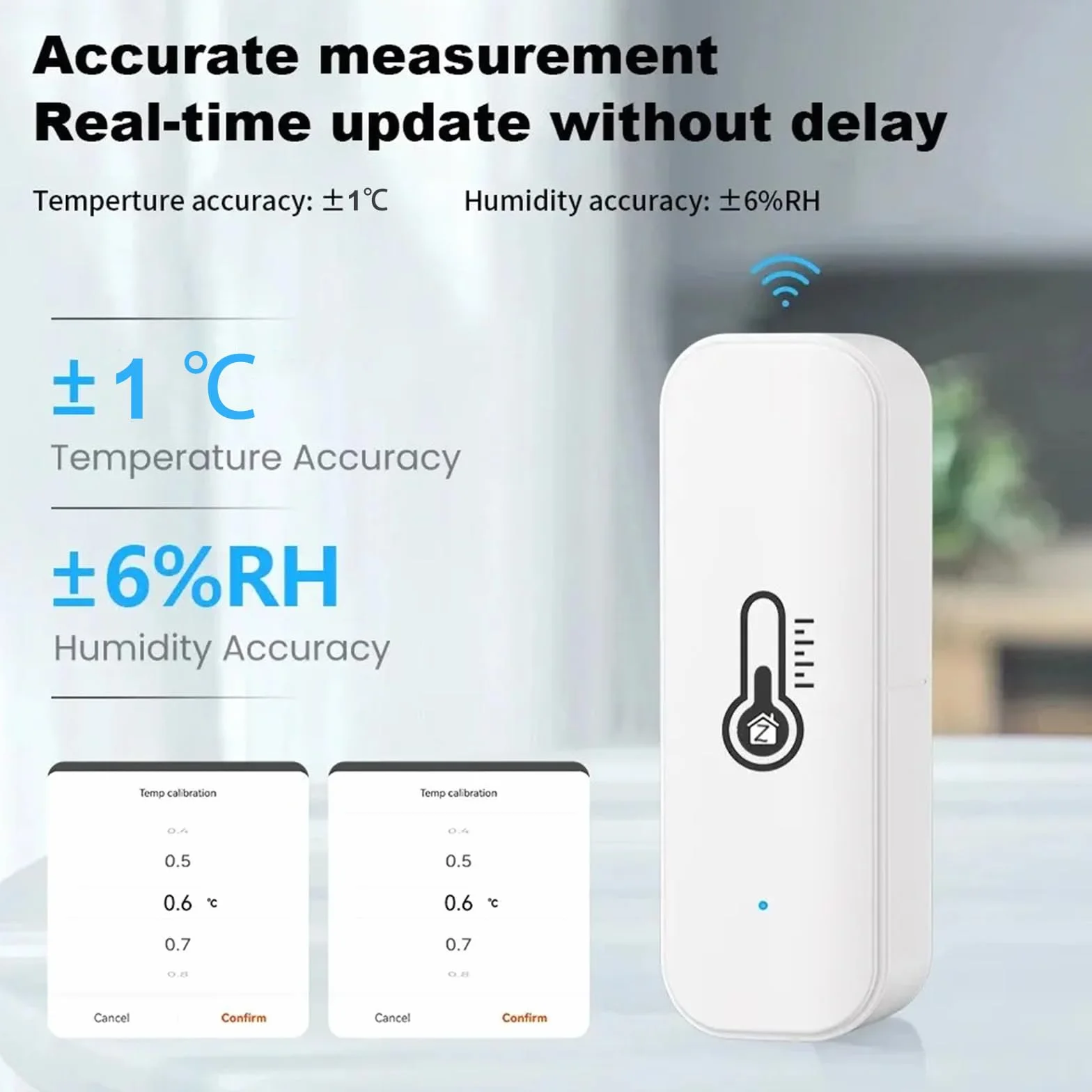 Inteligentny termometr WiFi Bluetooth czujnik temperatury wilgotności do pomieszczeń monitorowanie z aplikacją