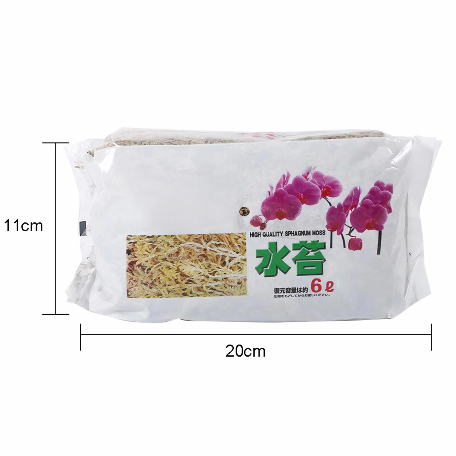 6L Premium Mech Torfowiec dla Orchidei Organiczny Nawóz z Mechami Phalaenopsis i Składnikami Odżywczymi dla Roślin Mięsożernych Długotrwałe Nawilżanie