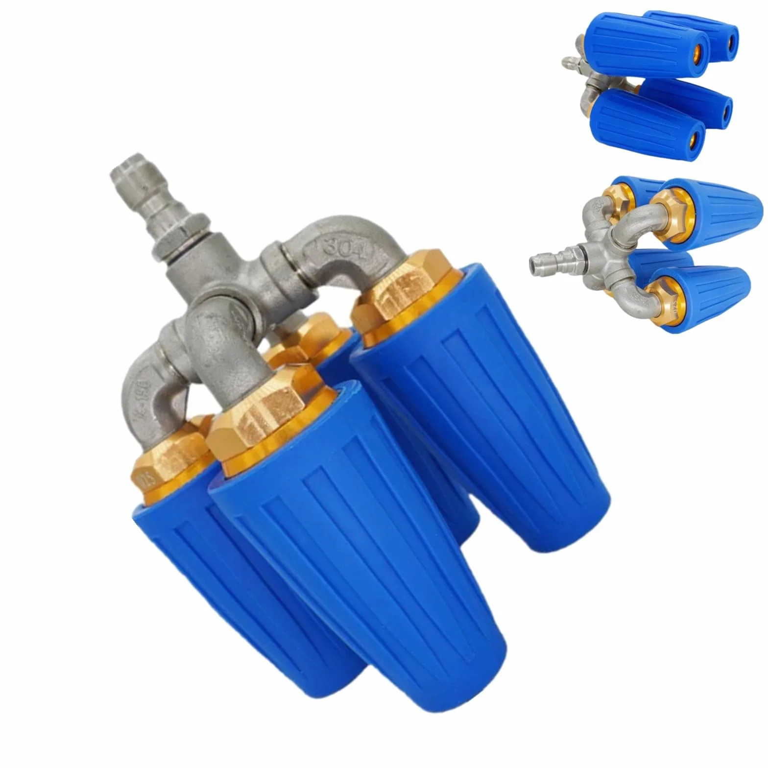 Dysza turbo 4 w 1 do myjki ciśnieniowej, końcówka natryskowa Quad Turbo z szybkozłączką 1/4" 360°