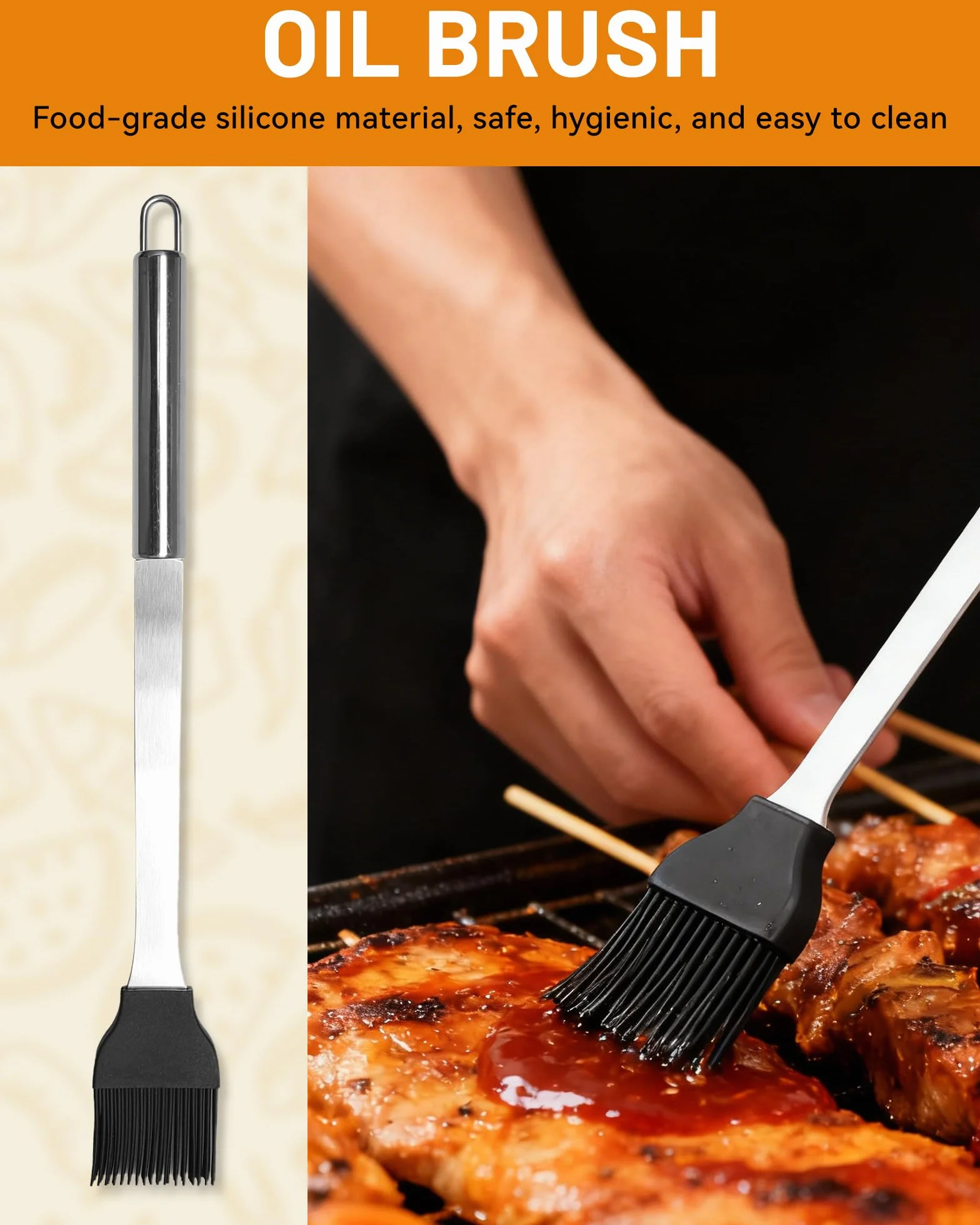 Zestaw do grillowania ze stali nierdzewnej 5-częściowy BBQ sztućce