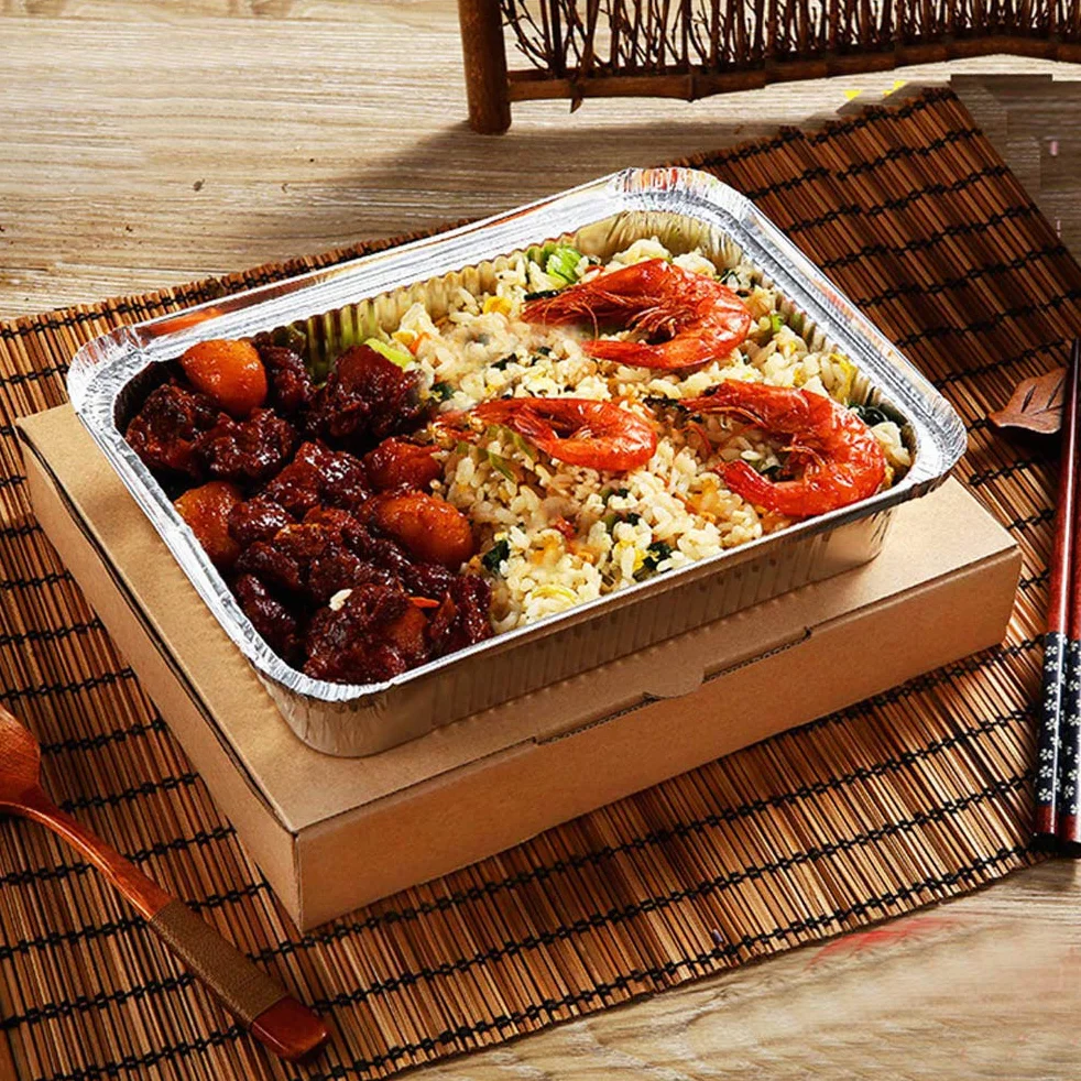 Aluminiowe tacki do grillowania 31x21x5 cm 25 szt. FOCCTS