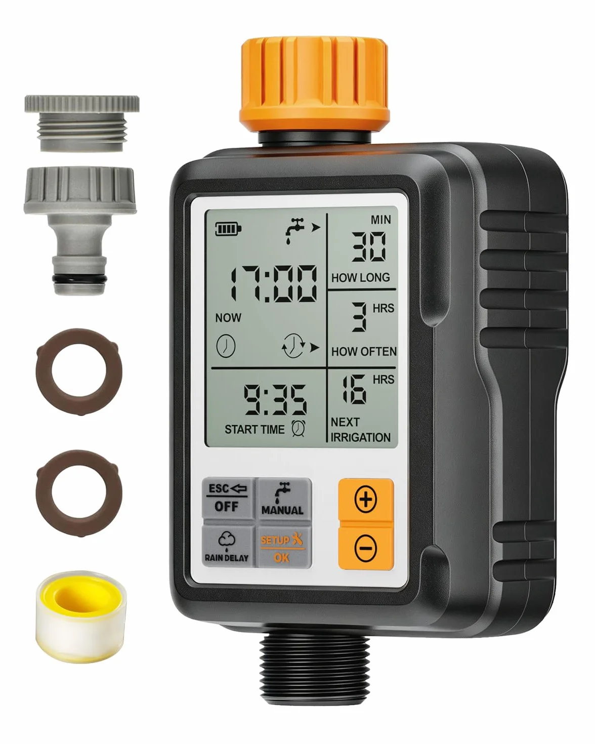 komputer nawadniający z 1 wyjściem, wyświetlacz LCD, automatyczny timer wody do ogrodu/balkonu/szklarni