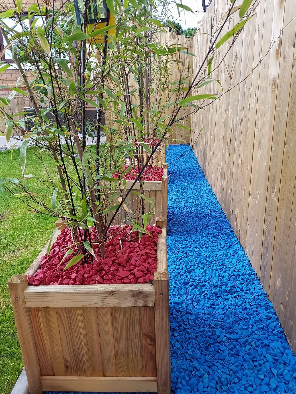 Kamienie dekoracyjne, dekoracyjne kamienie ogrodowe, niebieski (RockinColour Azure Blue), idealne do elementów dekoracyjnych, odporne na promieniowanie UV i warunki atmosferyczne, bezpieczna powłoka
