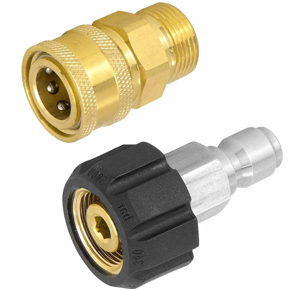 JINXM zestaw adapterów do myjki wysokociśnieniowej M22 3/8" Quick Connect do podłączenia pistoletu natryskowego
