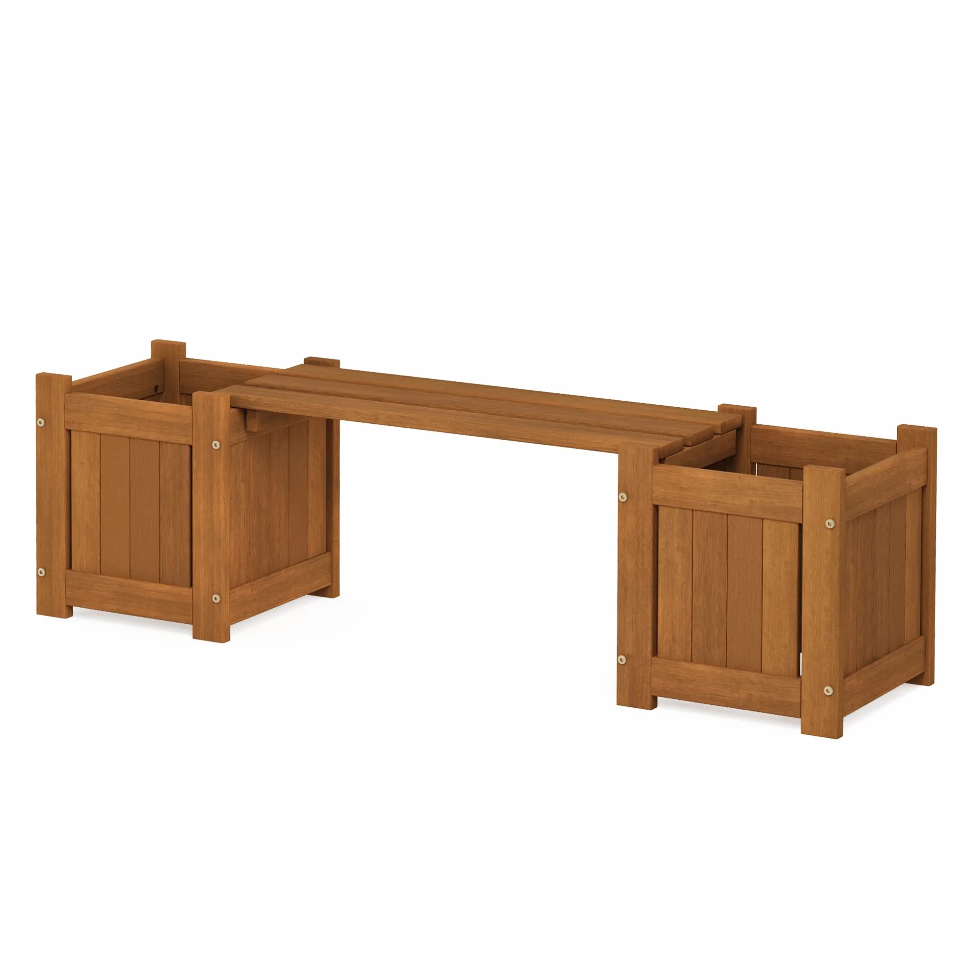 Furinno FG20464 Mini skrzynka na rośliny z twardego drewna, drewno meranti, naturalne, 26,16 x 100,33 x 29,72