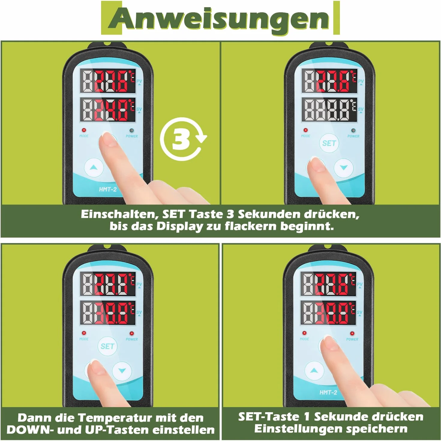 Sonnewelt Ogrzewanie szklarniowe 90 W z termostatem, elektryczne ogrzewanie do szklarni z wbudowanym, idealne do szaf i szklarni