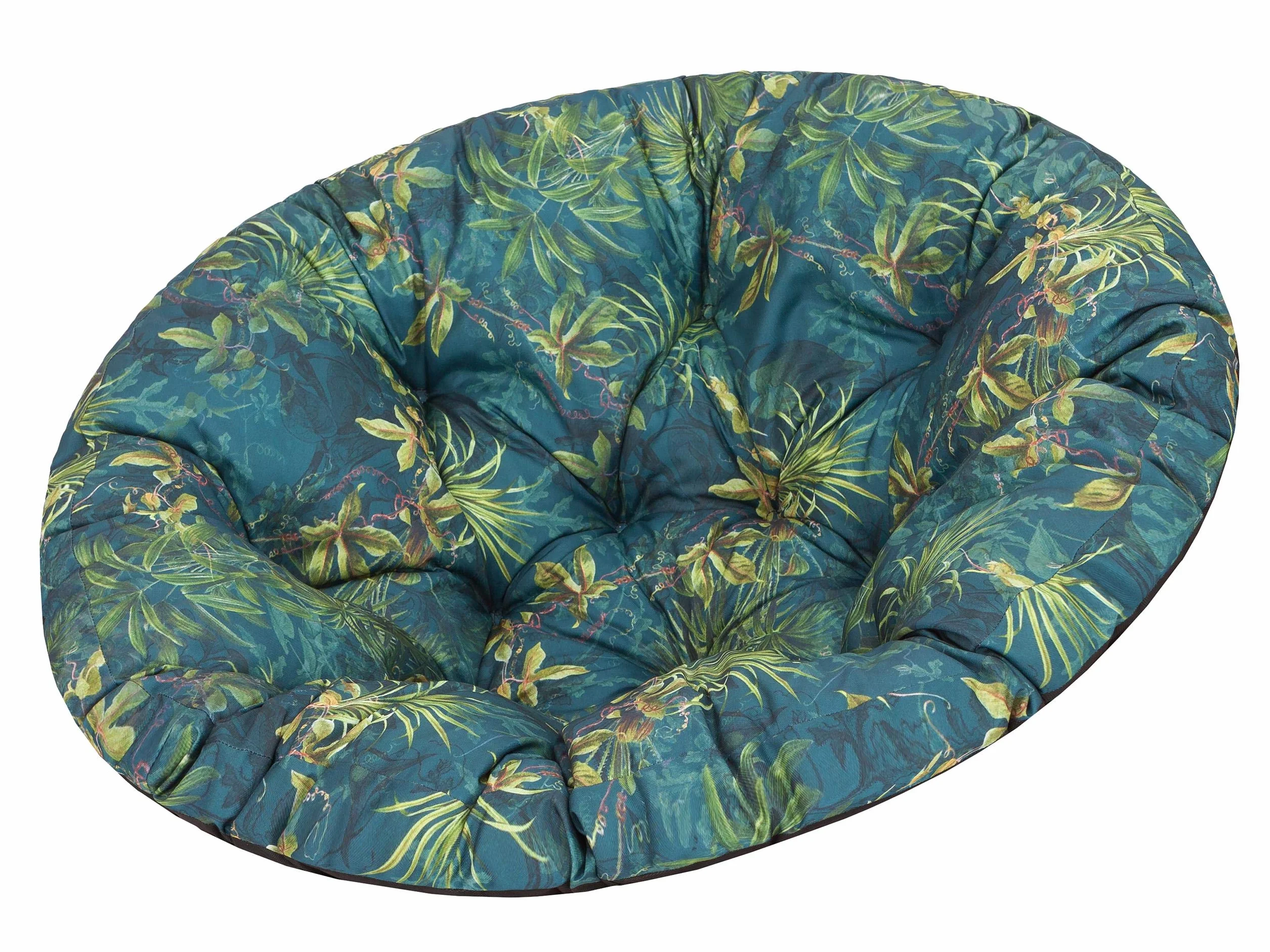 PillowPrim Poduszka na fotel papasan, podkładka, poduszka zamienna Papasan D 114 cm, wyściełana poduszka podłogowa, poduszka do siedzenia, do fotela wiszącego, wyprodukowano w UE – zielona trawa