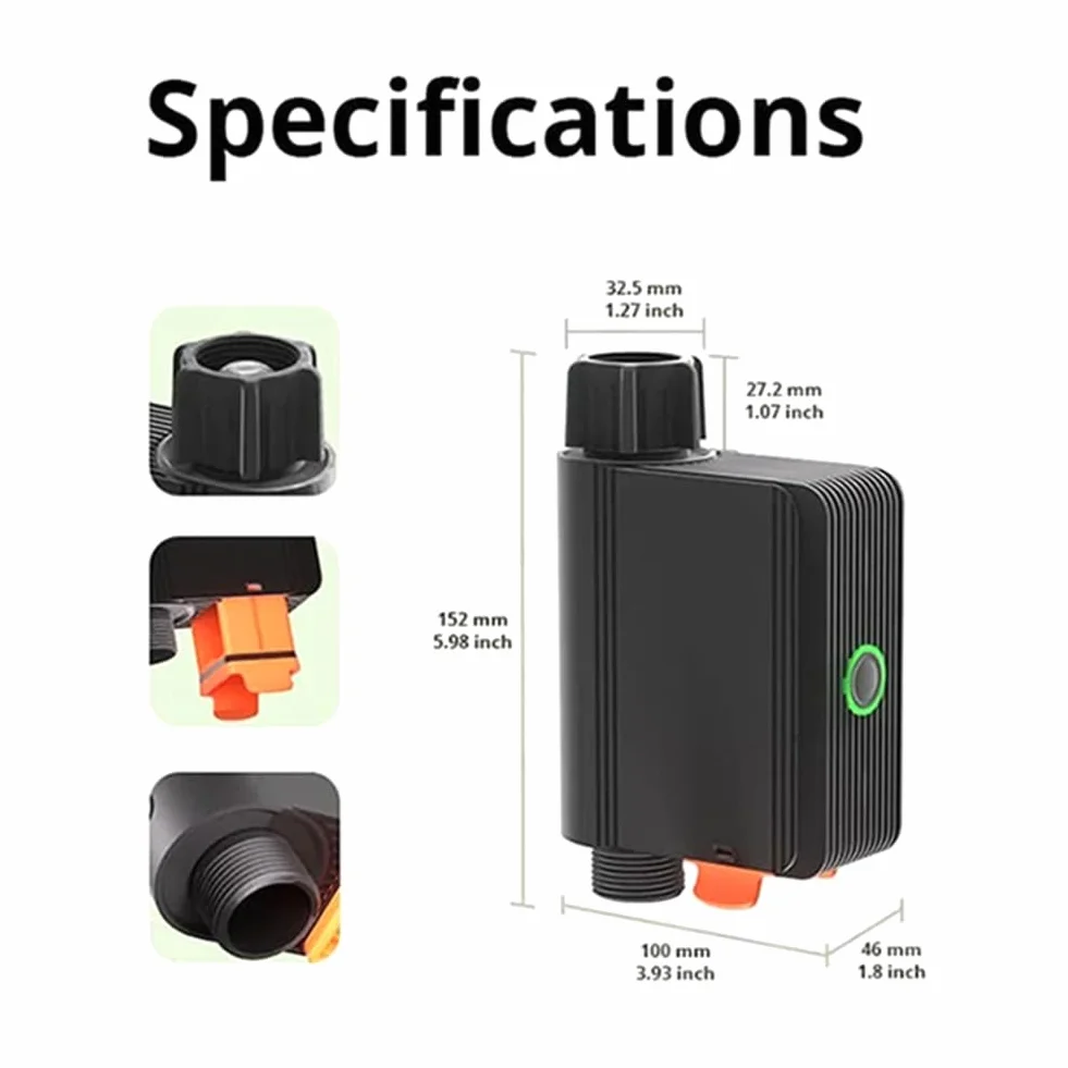 Zigbee Smart Water Valve Inteligentny Przełącznik Czasowy Nawadniania IP55 Automatyczne Nawadnianie Zdalne Sterowanie