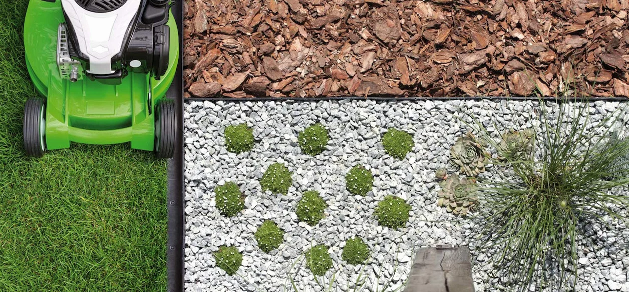 GARDENIX obrzeże do trawnika, rabaty i kostki brukowej - krawędź do koszenia + 3 gwoździe na metr (Rim 90°, 55 mm x 140 mm, 8 metrów)