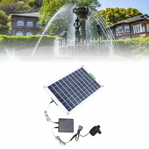 Solarna pompa fontannowa, monokrystaliczna pompa do stawu słonecznego 100 W, niski poziom hałasu, pompa solarna do fontanny wodnej z silnikiem 12 V DC, energooszczędna pompa solarna do ogrodu