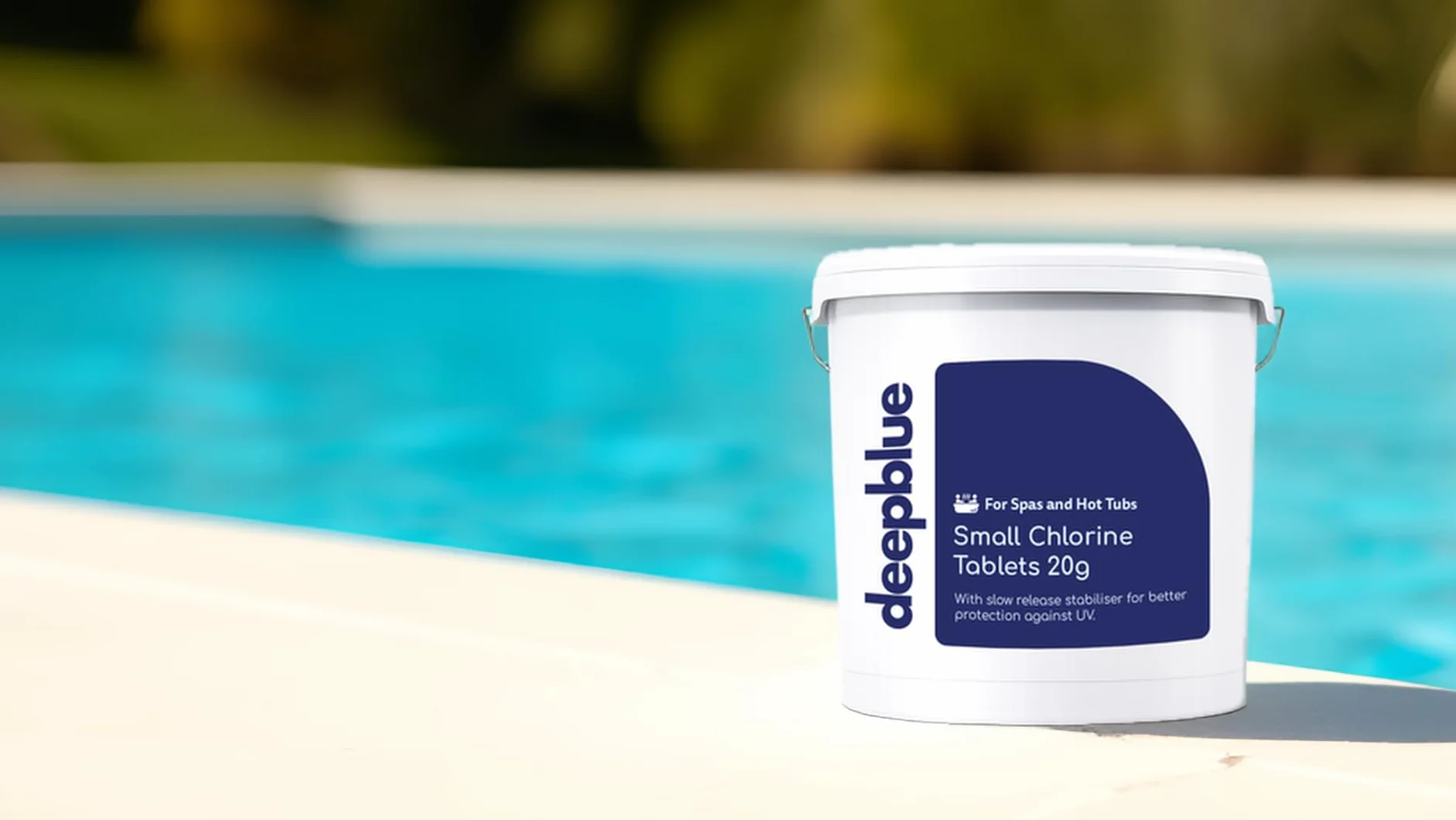 Deep Blue Chlorine Tablets 5kg Mini 20g Stabilised Slow Release Pool & Spa Tablets