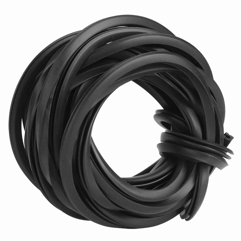 Taśma gumowa do szklarni, 4m/10m/18m Czarna uniwersalna gumowa taśma uszczelniająca do usuwania izolacji, szkło uszczelniające Gumowy kabel do materiałów szklarniowych(18M/59.1Ft)