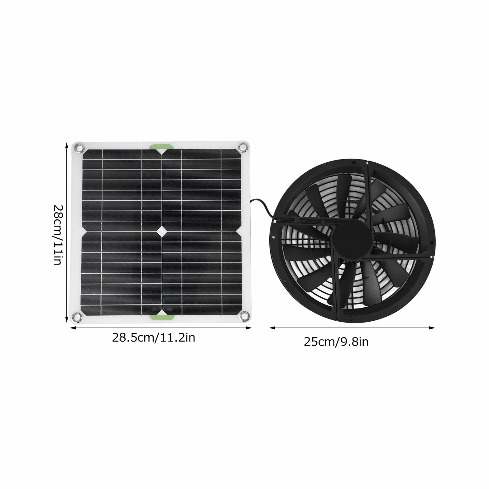 Solarny wentylator szklarniowy Omabeta 3000 obr./min wodoszczelny