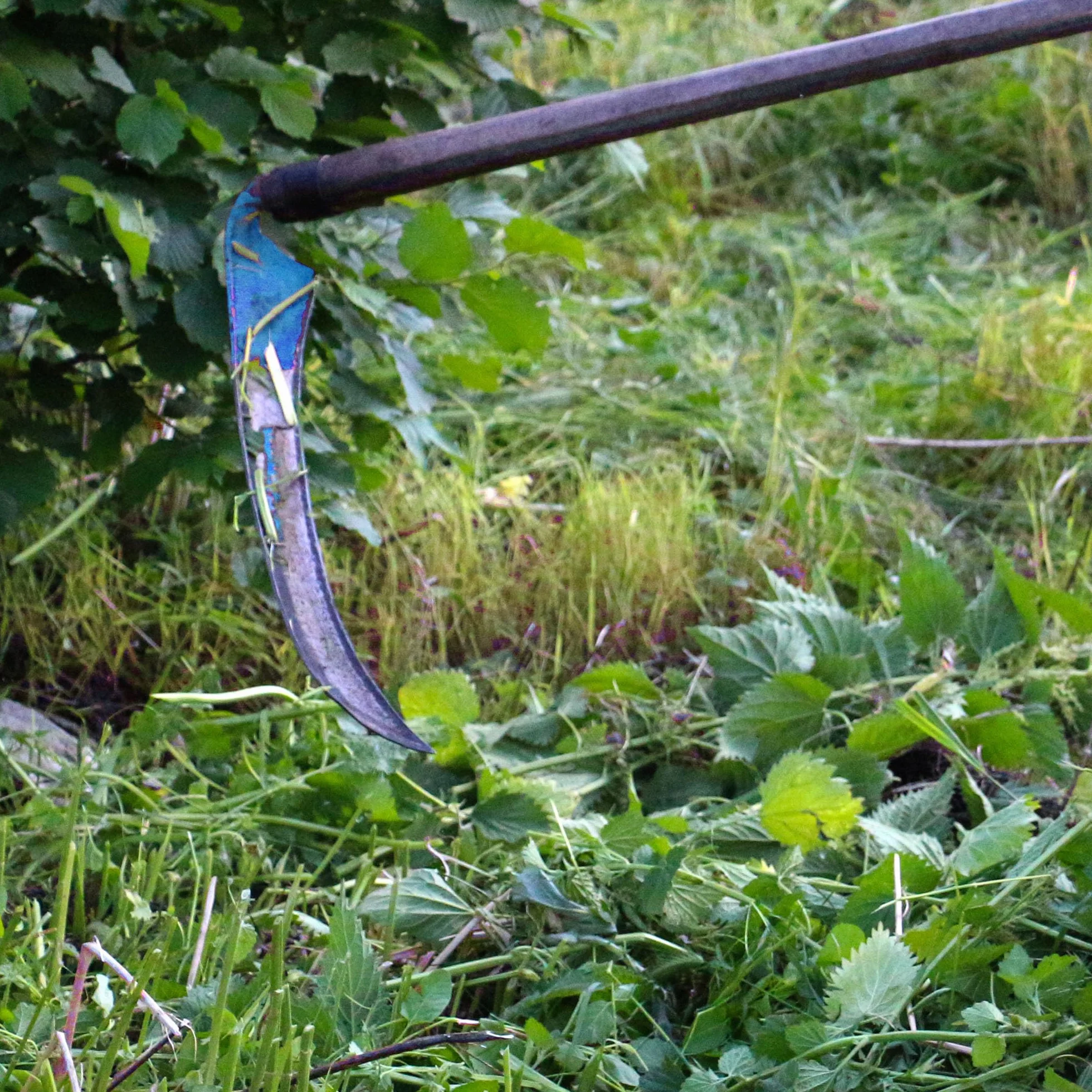 Kosa Ręczna Do Trawy 90 cm Ostrzona Metalowa Stalowa Sierp Ogrodowy