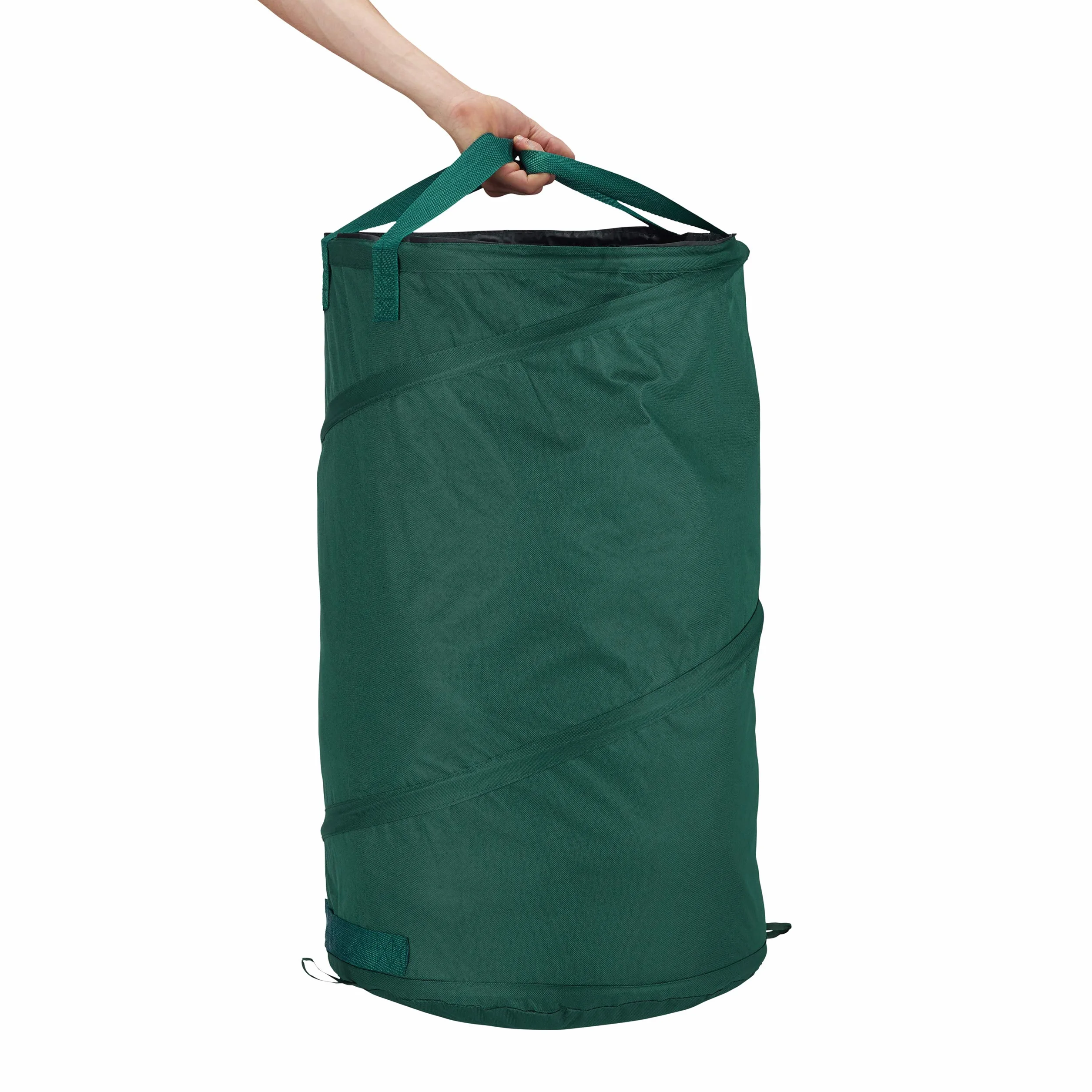 Relaxdays Worek na liście, samostojący, zestaw 2 sztuk, worek na odpady ogrodowe, 120 l, samostojący, Ø : 44 cm, zielony