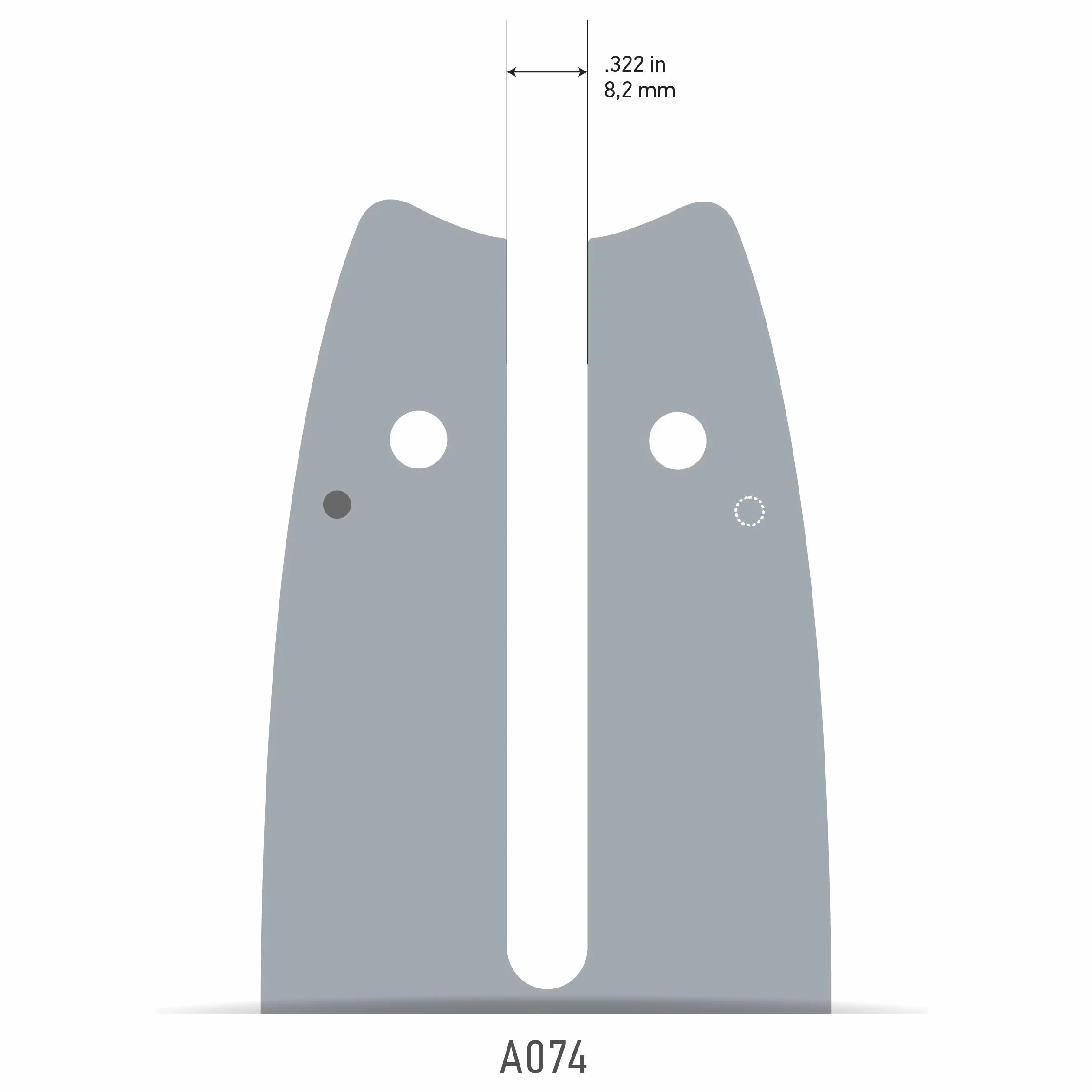 Oregon Odwracalna Prowadnica 16" (40 cm) do Piły Łańcuchowej Single Rivet A074, Podziałka 3/8", Rowek 1,3 mm