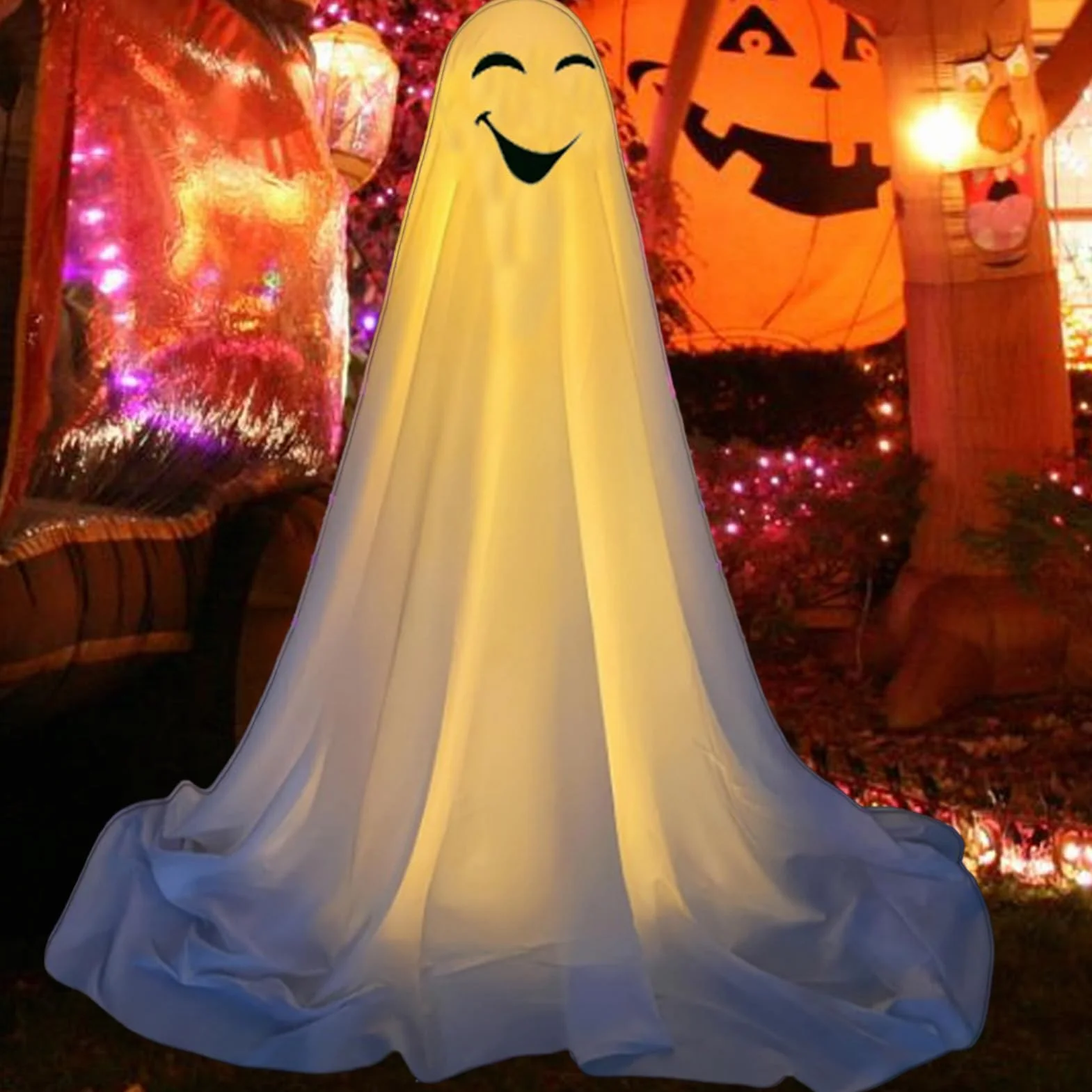 Dekoracja Halloween 165 cm Duch Ozdoba Świąteczna Zewnętrzna