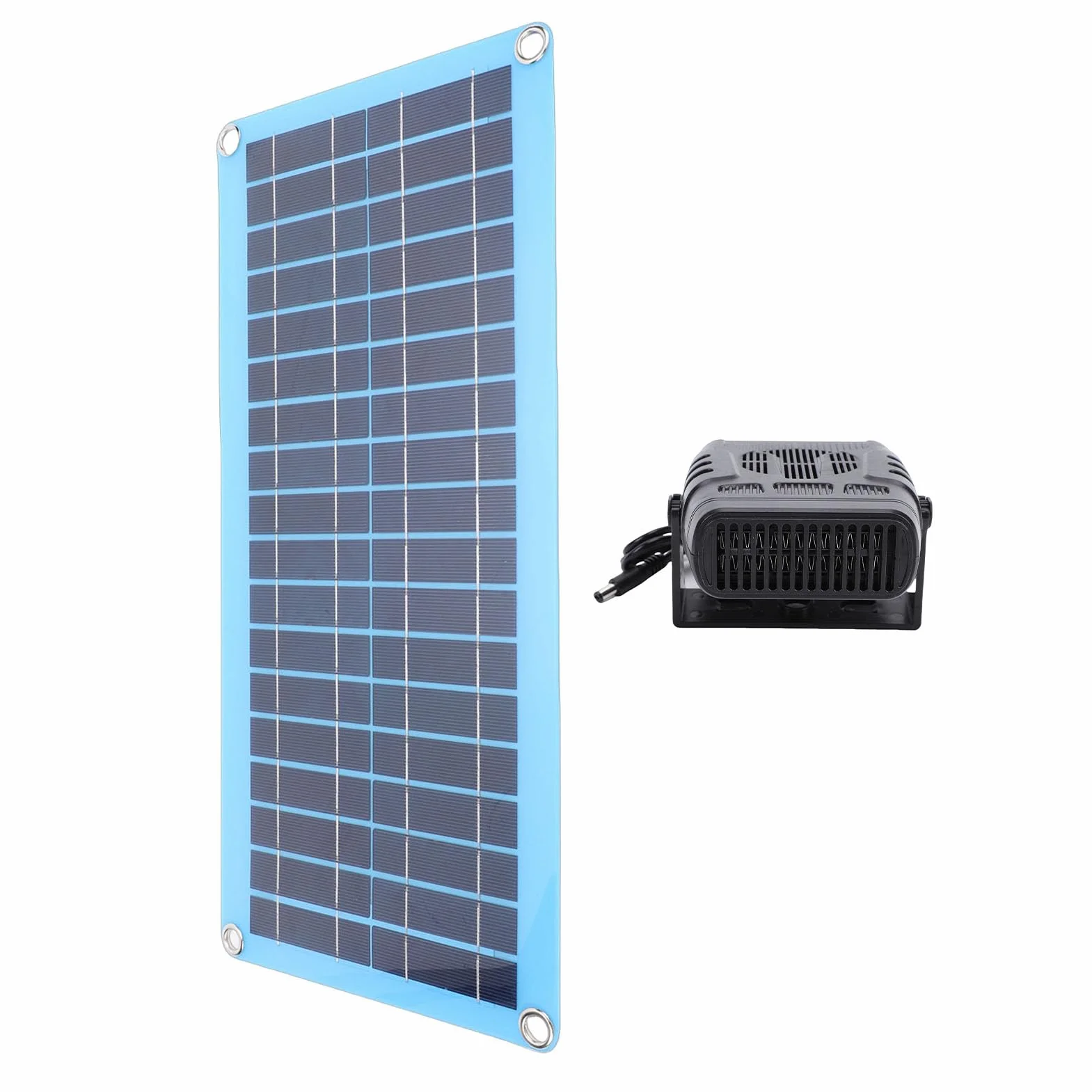 Przenośny Grzejnik Solarny o Mocy 30 W z Zabezpieczeniem Przed Przegrzaniem – Suszarka na Ciepłe Powietrze Zasilana energią słoneczną do Samochodu, Domu dla Zwierząt, Kurnika i Użytku na