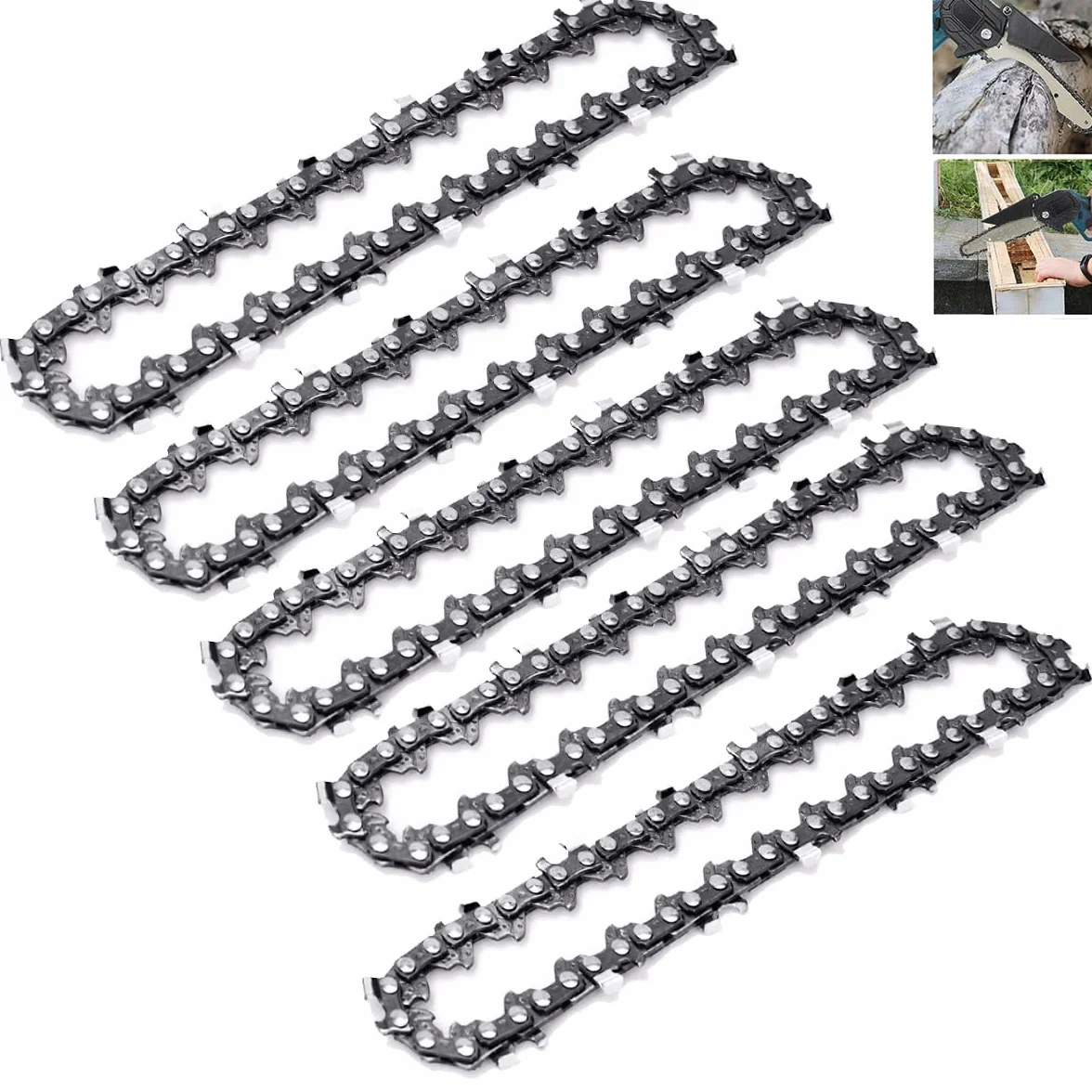 5 Sztuk Łańcuch do Piły łańcuchowej, 4 Cali, 28 TG, łańcuchy do Mini Piły łańcuchowej 1/4 do Pręta 13CM