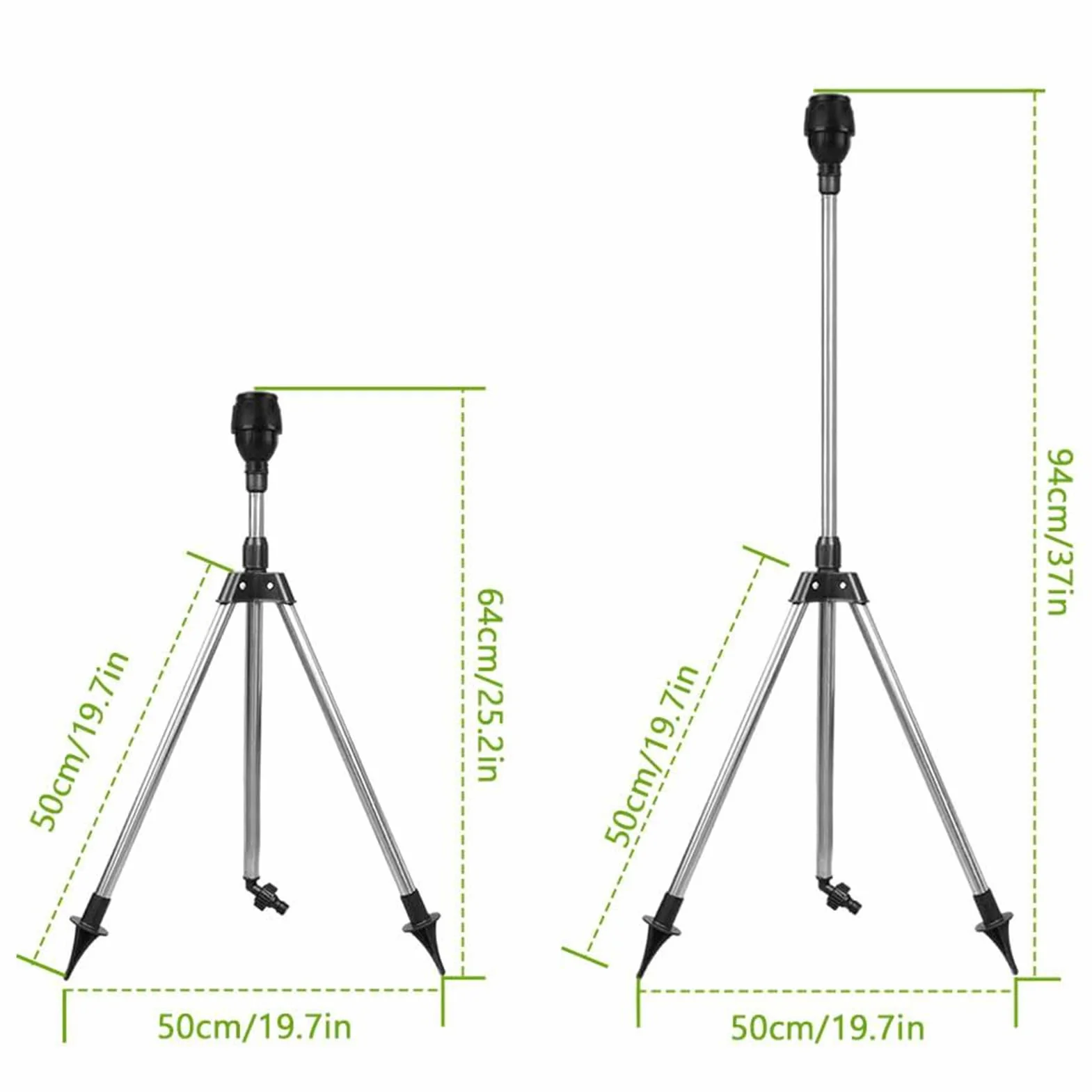 Sprinkler on Tripod, 360 Degree Large Area Irrigation Sprinkler with Adjustable Sprayer, Automatic Watering System for Outdoor Pathway Backyard Garden Farm Use