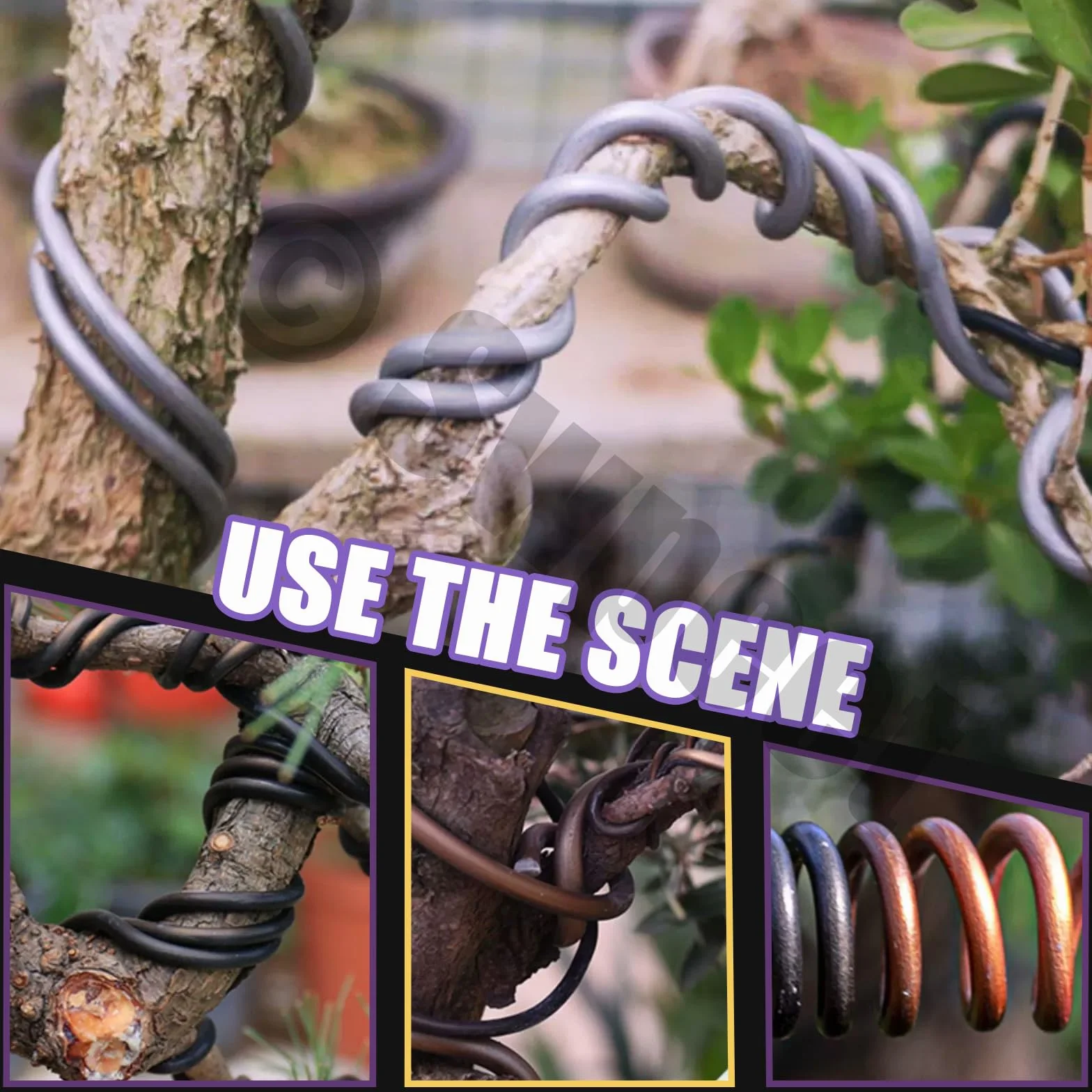 Sweet 6 sztuk linek treningowych bonsai 5 rozmiarów: 0,8/1/1,5/2/3 mm, łącznie 82 stopy z obcinaczem do drutu, zestaw narzędzi do drutu aluminiowego bonsai