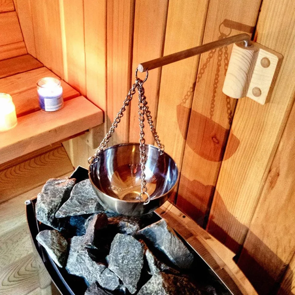 Kubek na Olej do Sauny ze Stali Nierdzewnej Pojemnik Aromaterapeutyczny Akcesoria do Sauny i Spa