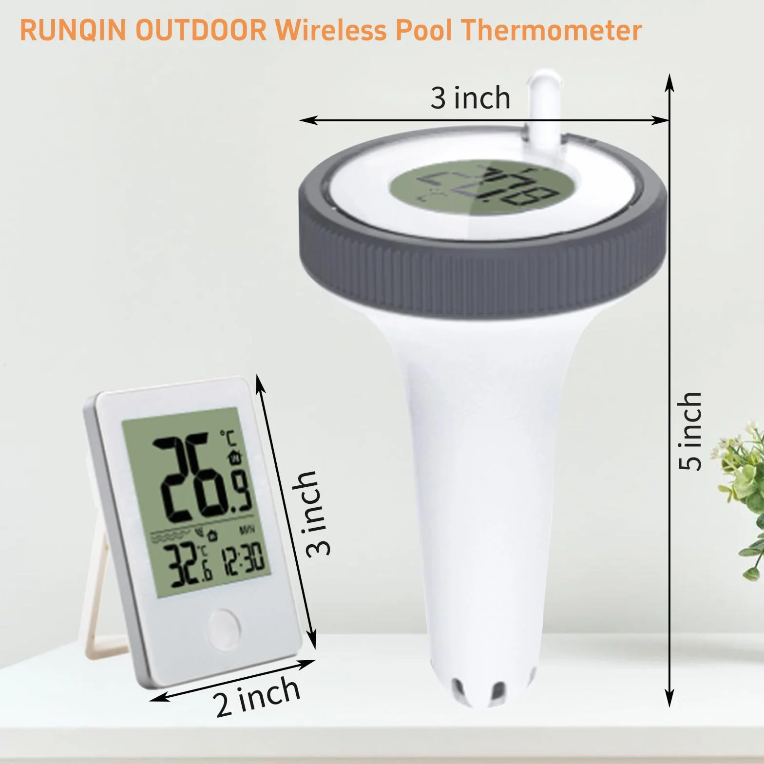 Cyfrowy bezprzewodowy termometr basenowy - wysoka dokładność, LCD, Wi-Fi, zasilanie bateryjne, od -40°C do +70°C, do basenu, akwarium, wanny