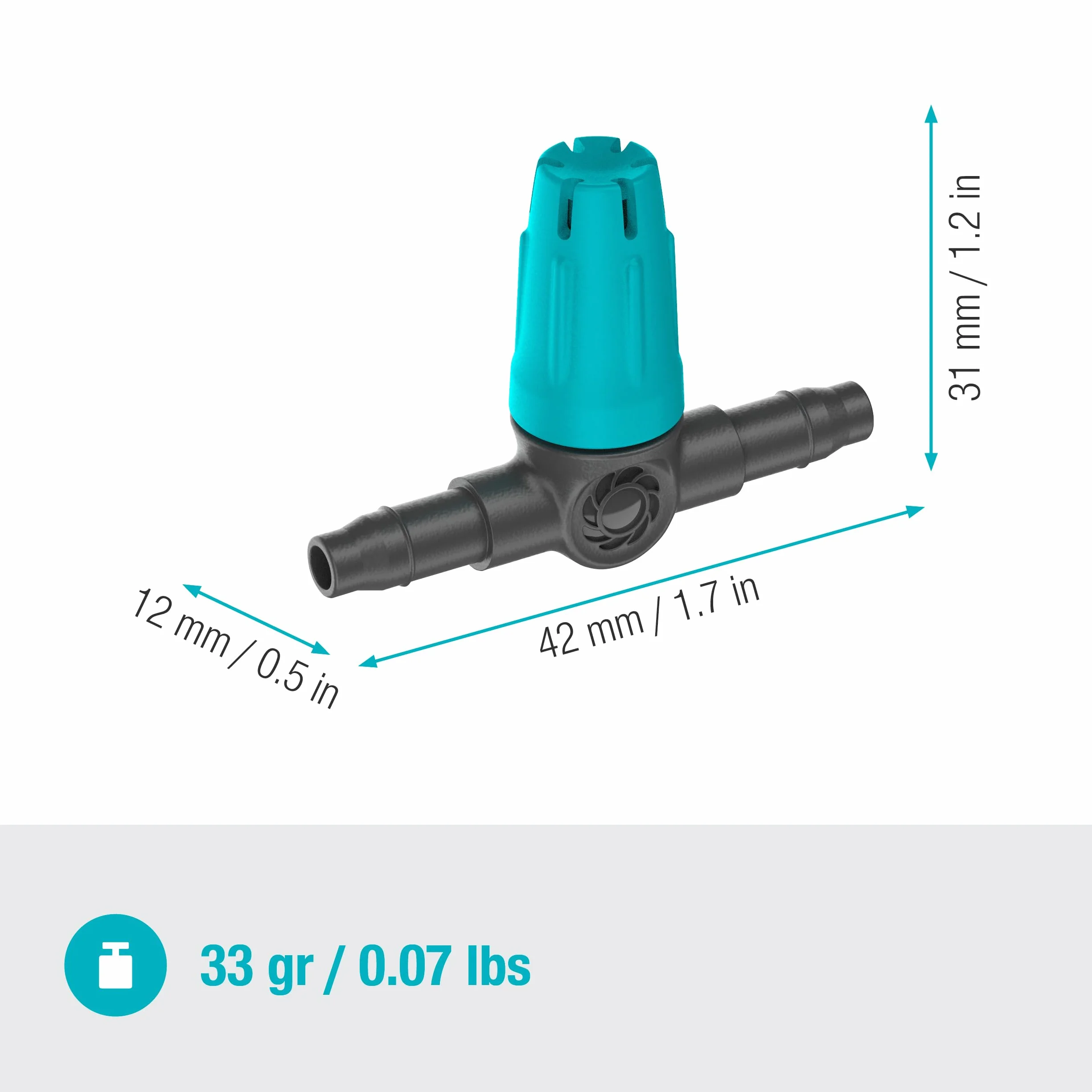 Gardena system Micro-Drip dysza małopowierzchniowa rozpylająca do nawadniania małych powierzchni 40 cm, 4,6 mm (13316-20)