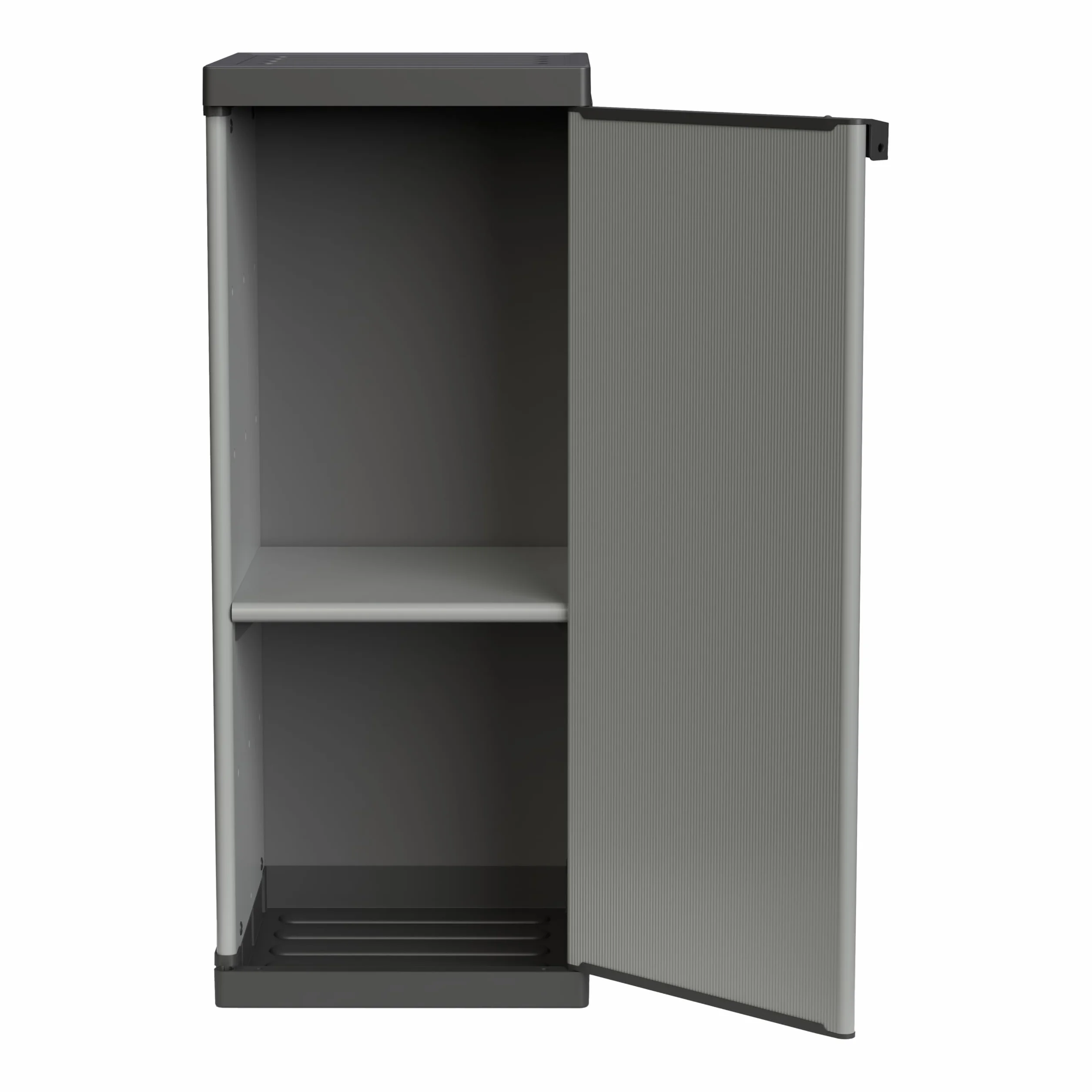 Adventa Szafka z żywicy PCW i PP 1-drzwiowa 1 półka 34x40x85 cm szary czarny 4 sztuki