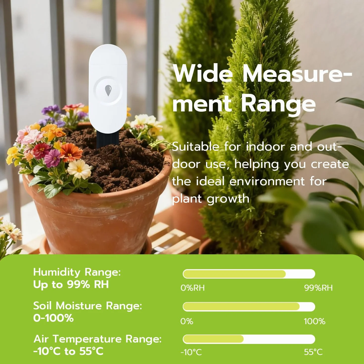 Zigbee miernik wilgotności i temperatury dla roślin, kompatybilny z Home Assistant Zigbee2mqtt
