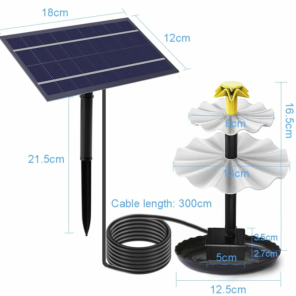 Solarna pompa wodna do stawu fontanny ogrodu 2,5 W
